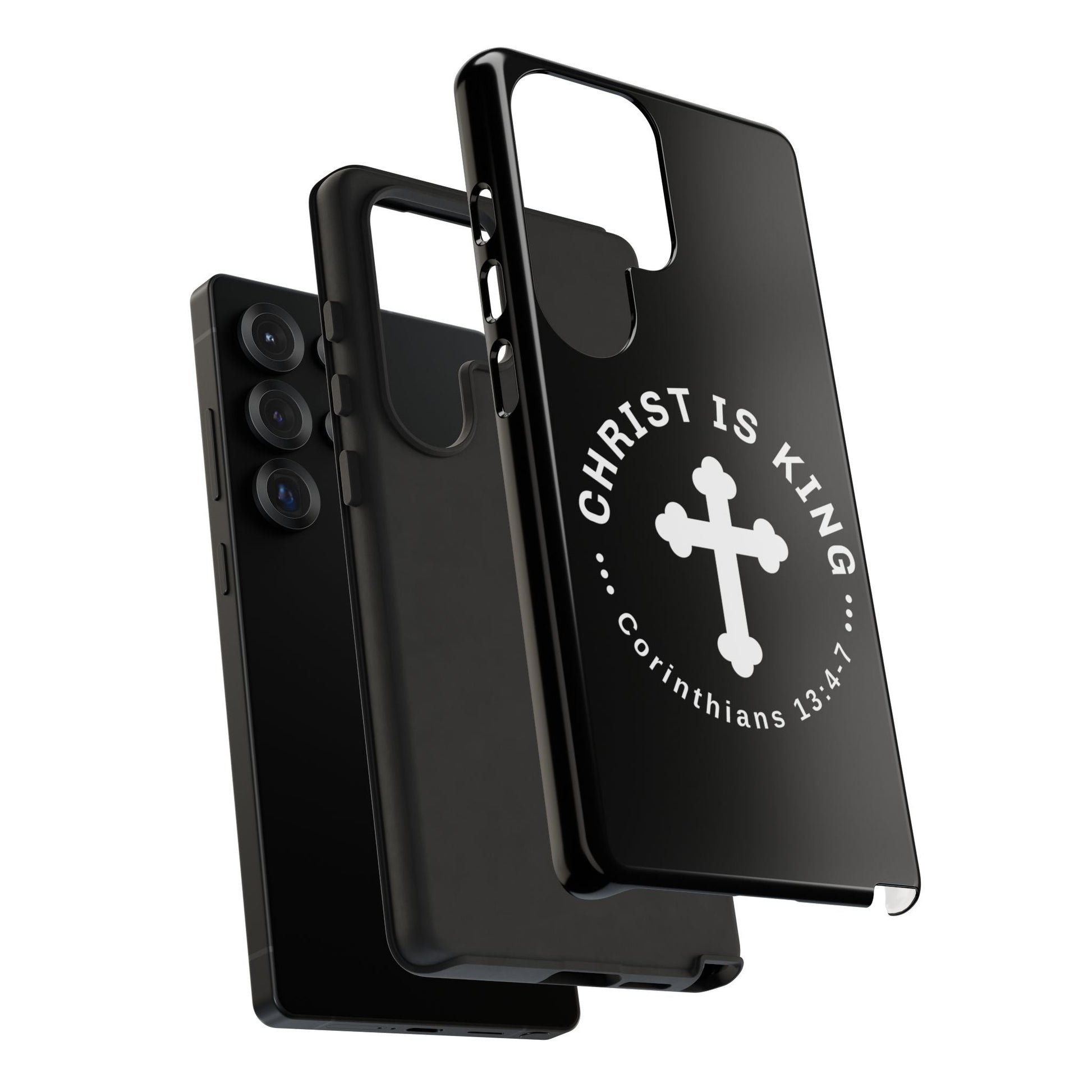 ⭐ Christ is King Phone Case – Tough Cases, Christian Gift, Bible Verse Merchandise, Cross Design, Faith Accessories | Phone Case – GodSpeed Threads
