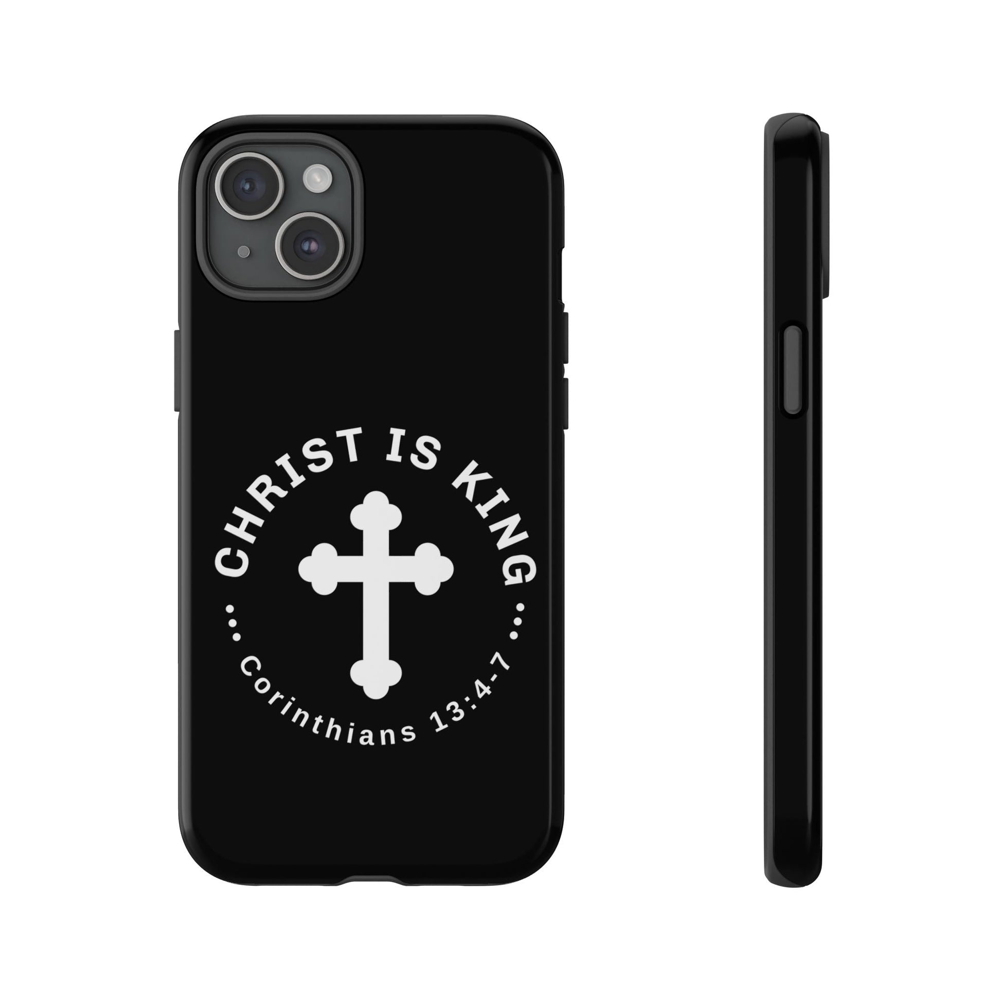 ⭐ Christ is King Phone Case – Tough Cases, Christian Gift, Bible Verse Merchandise, Cross Design, Faith Accessories | Phone Case – GodSpeed Threads