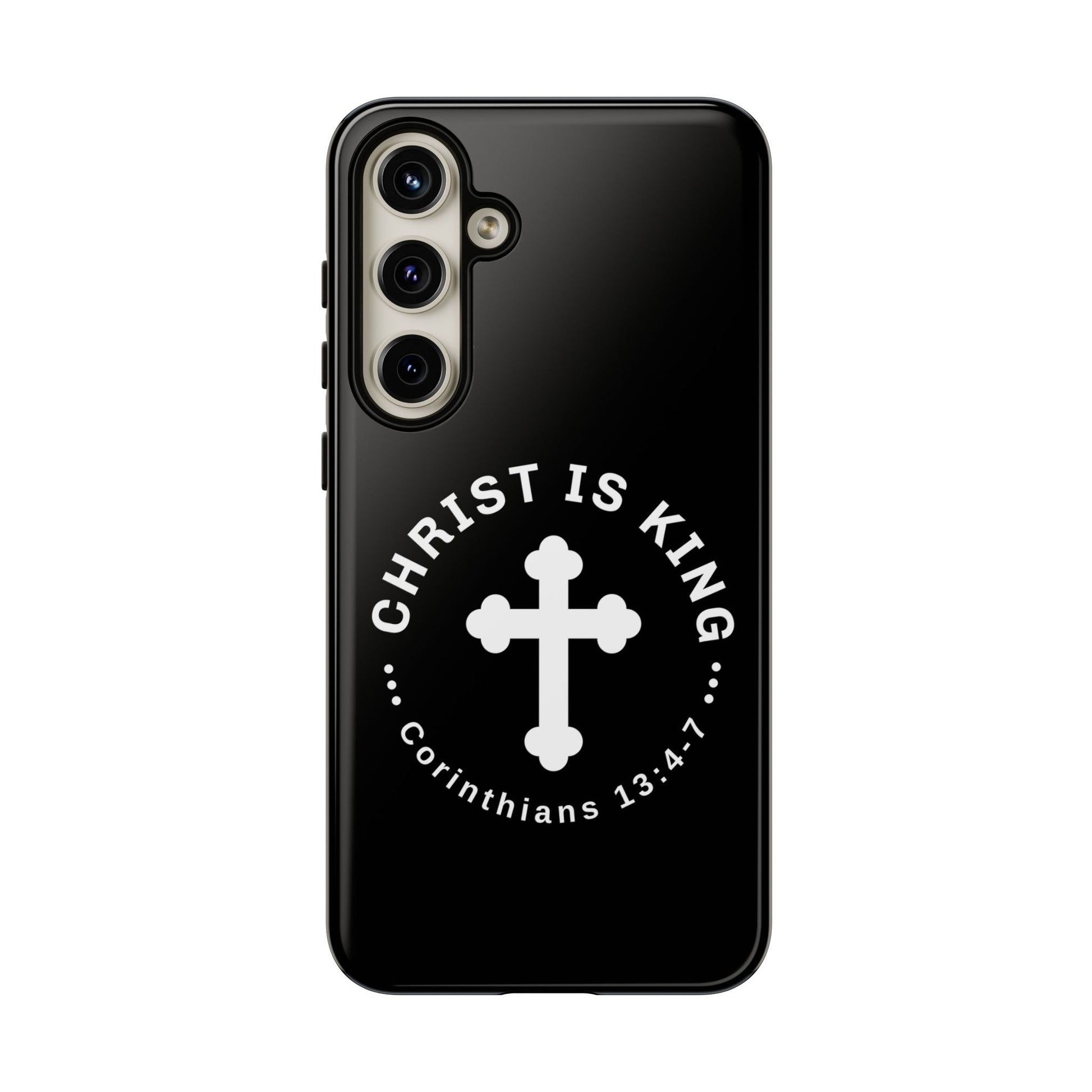 ⭐ Christ is King Phone Case – Tough Cases, Christian Gift, Bible Verse Merchandise, Cross Design, Faith Accessories | Phone Case – GodSpeed Threads
