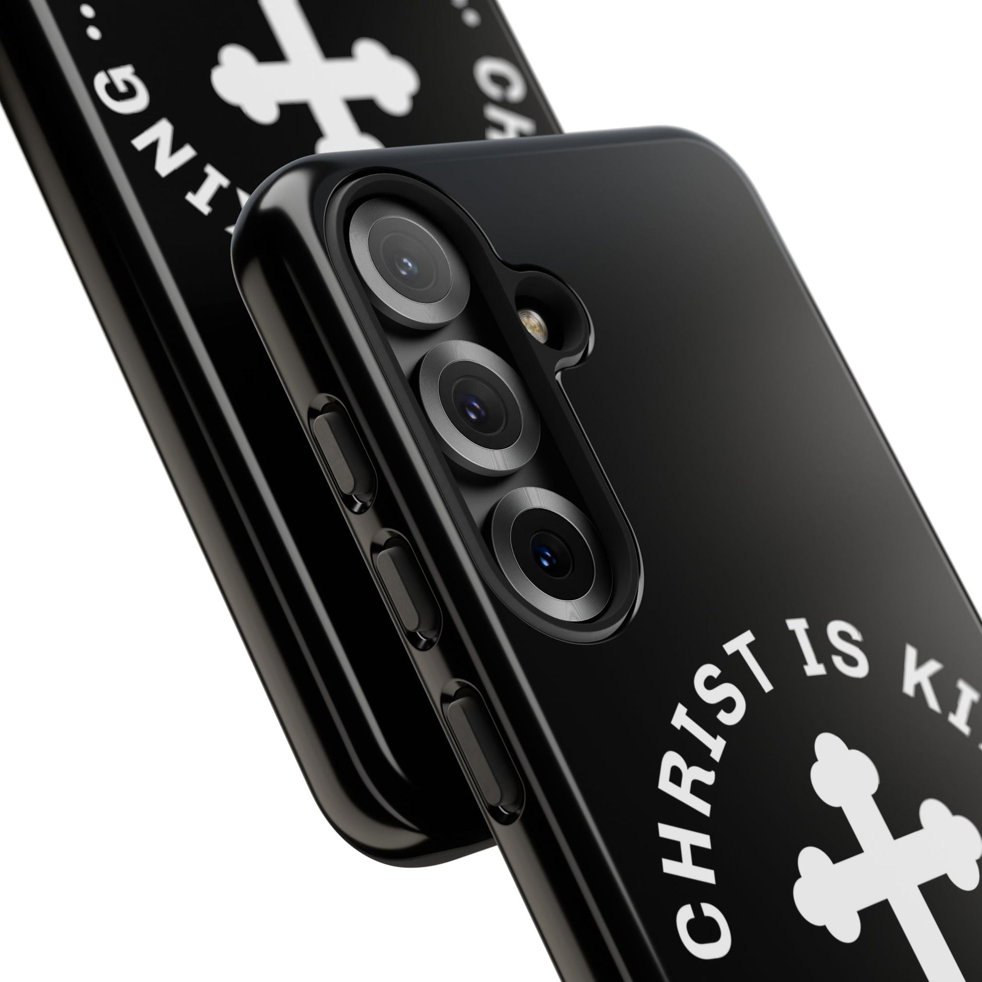 ⭐ Christ is King Phone Case – Tough Cases, Christian Gift, Bible Verse Merchandise, Cross Design, Faith Accessories | Phone Case – GodSpeed Threads