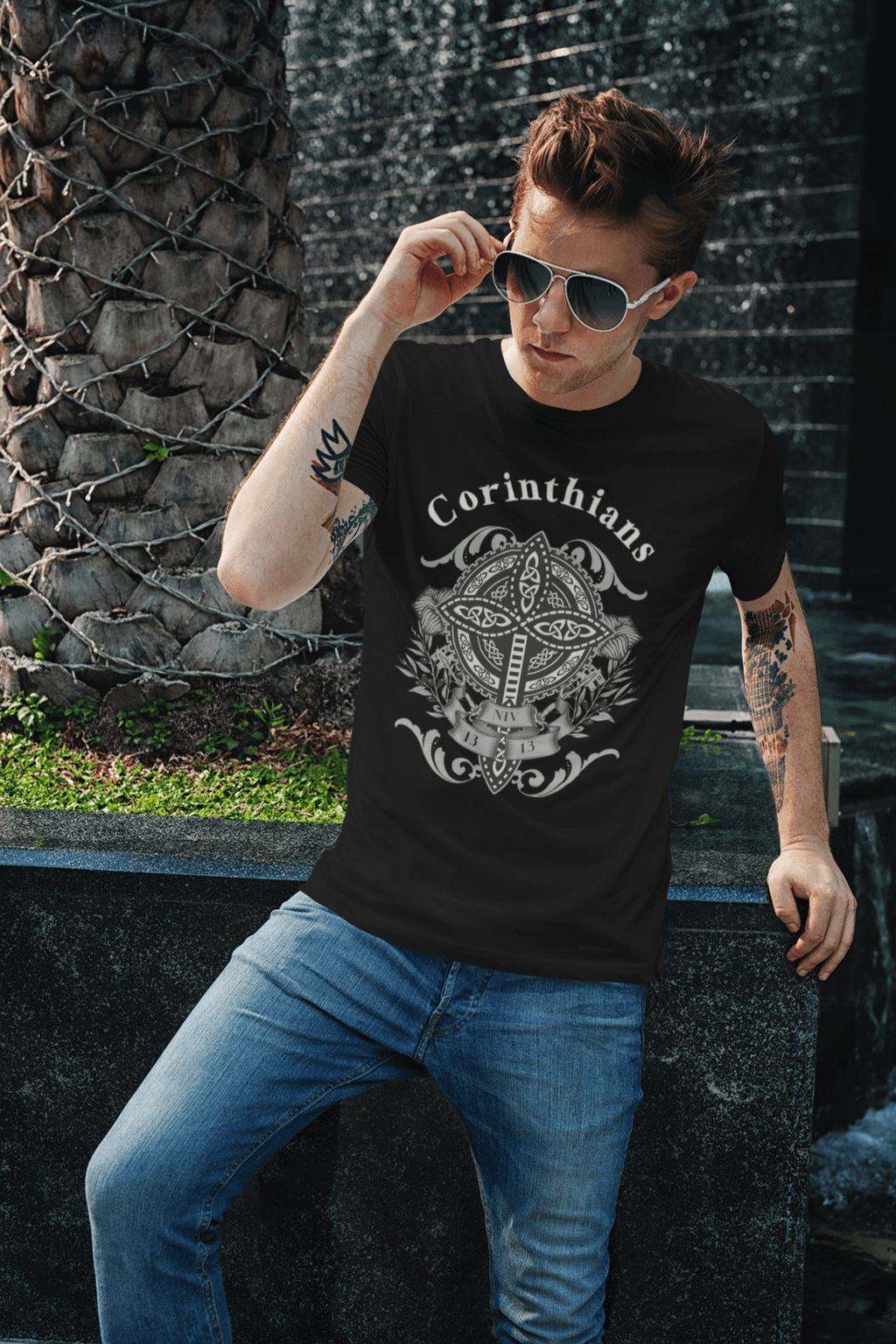 ✝️ Christian Faith Corinthians 13:13 T-Shirt – Inspirational Celtic Cross Design | T-Shirt – GodSpeed Threads
