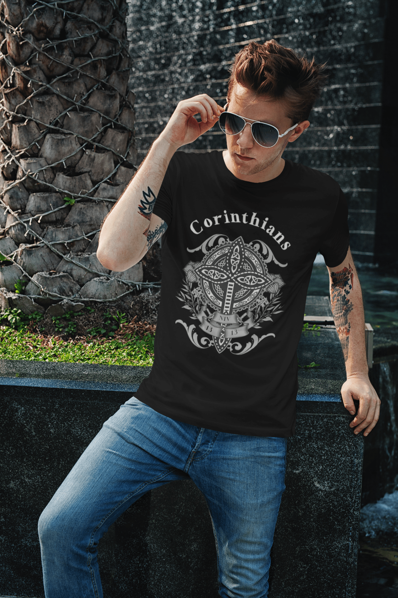 ✝️ Christian Faith Corinthians 13:13 T-Shirt – Inspirational Celtic Cross Design | T-Shirt – GodSpeed Threads