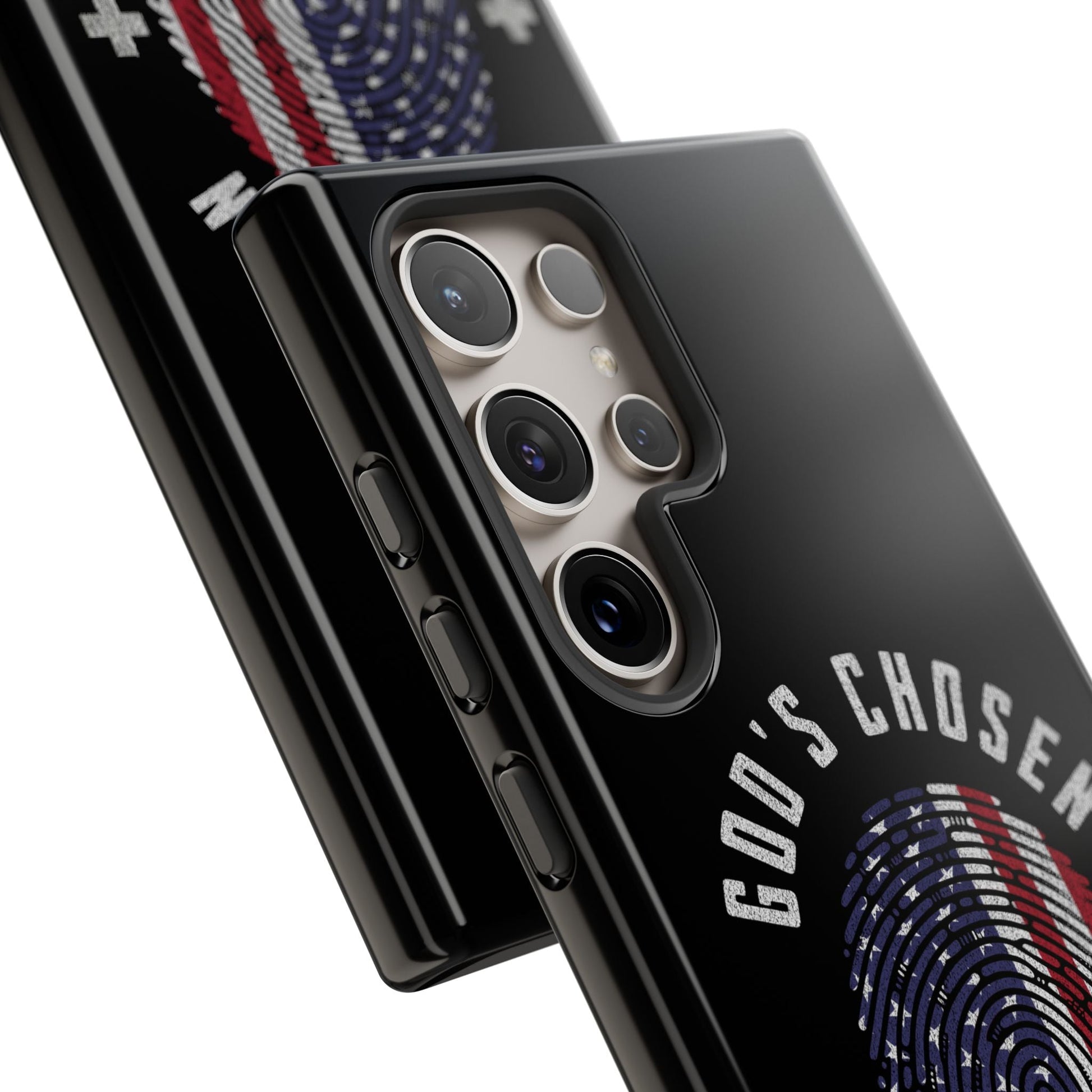 Christian Phone Case, Tough Cases for God’s Chosen, USA Flag Design, Inspirational Gift, Romans 8:28 | Phone Case – GodSpeed Threads