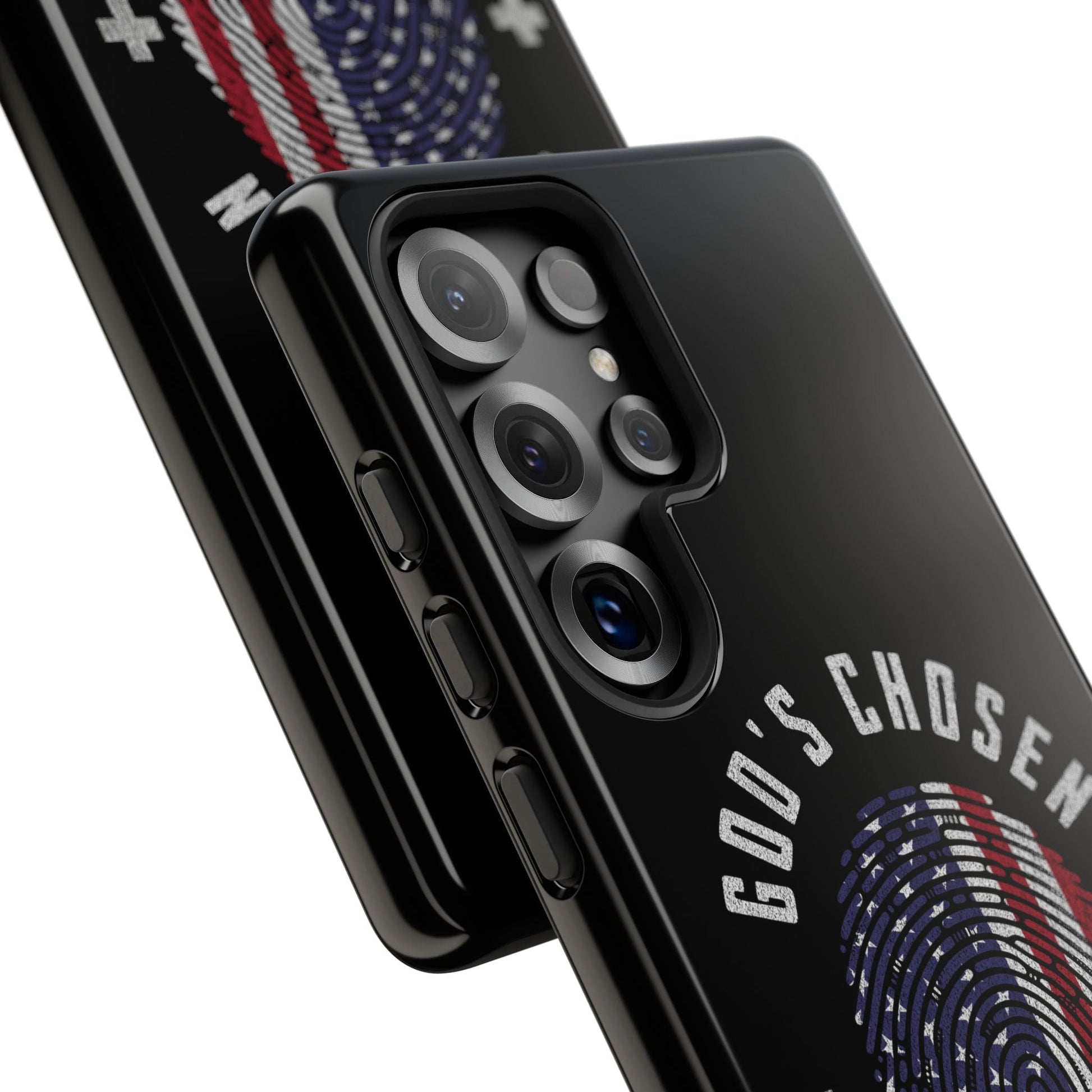 Christian Phone Case, Tough Cases for God’s Chosen, USA Flag Design, Inspirational Gift, Romans 8:28 | Phone Case – GodSpeed Threads