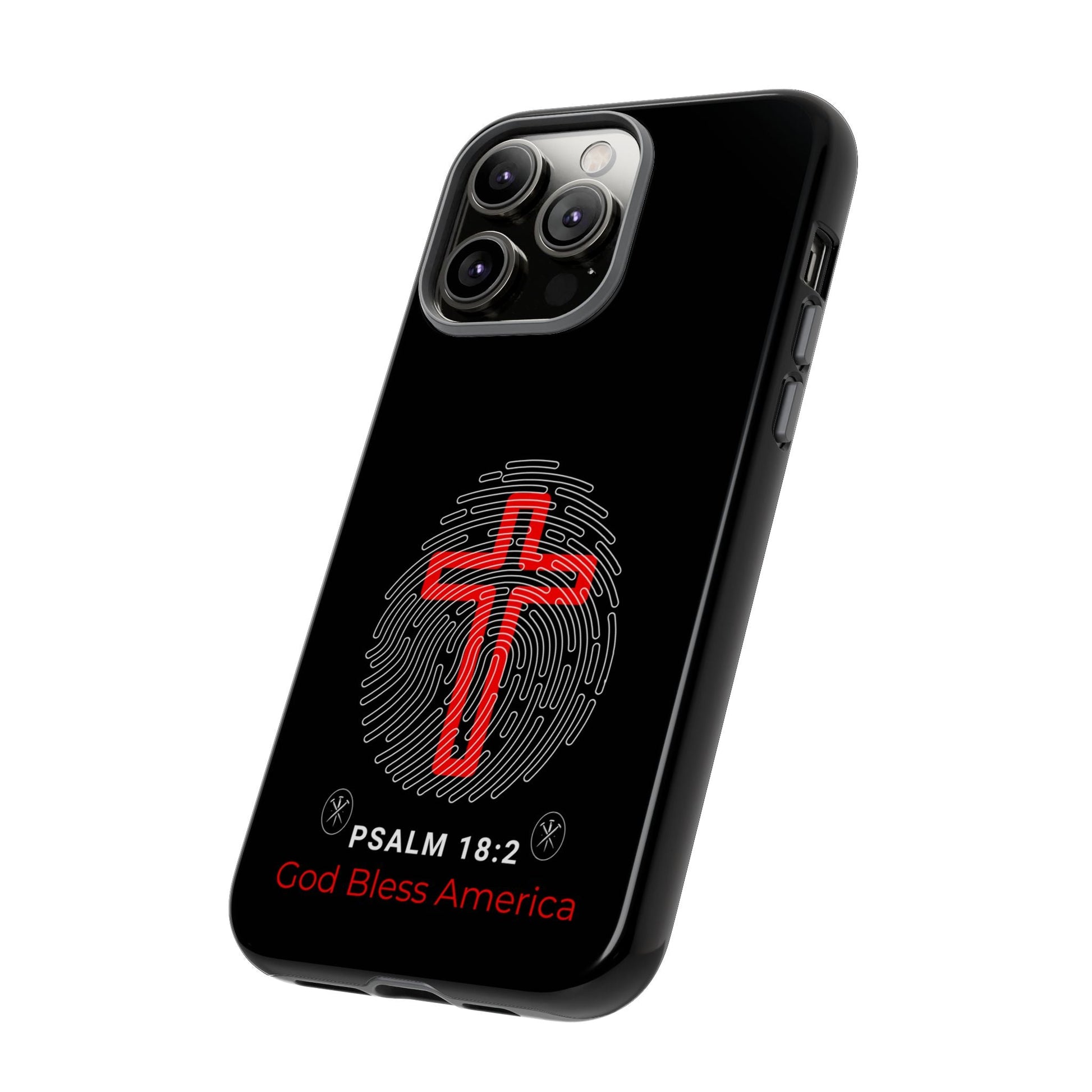 Christian Phone Case with Cross Design, Tough Case for Protection, Gifts for Faith, Bible Verse, God Bless America | Phone Case – GodSpeed Threads