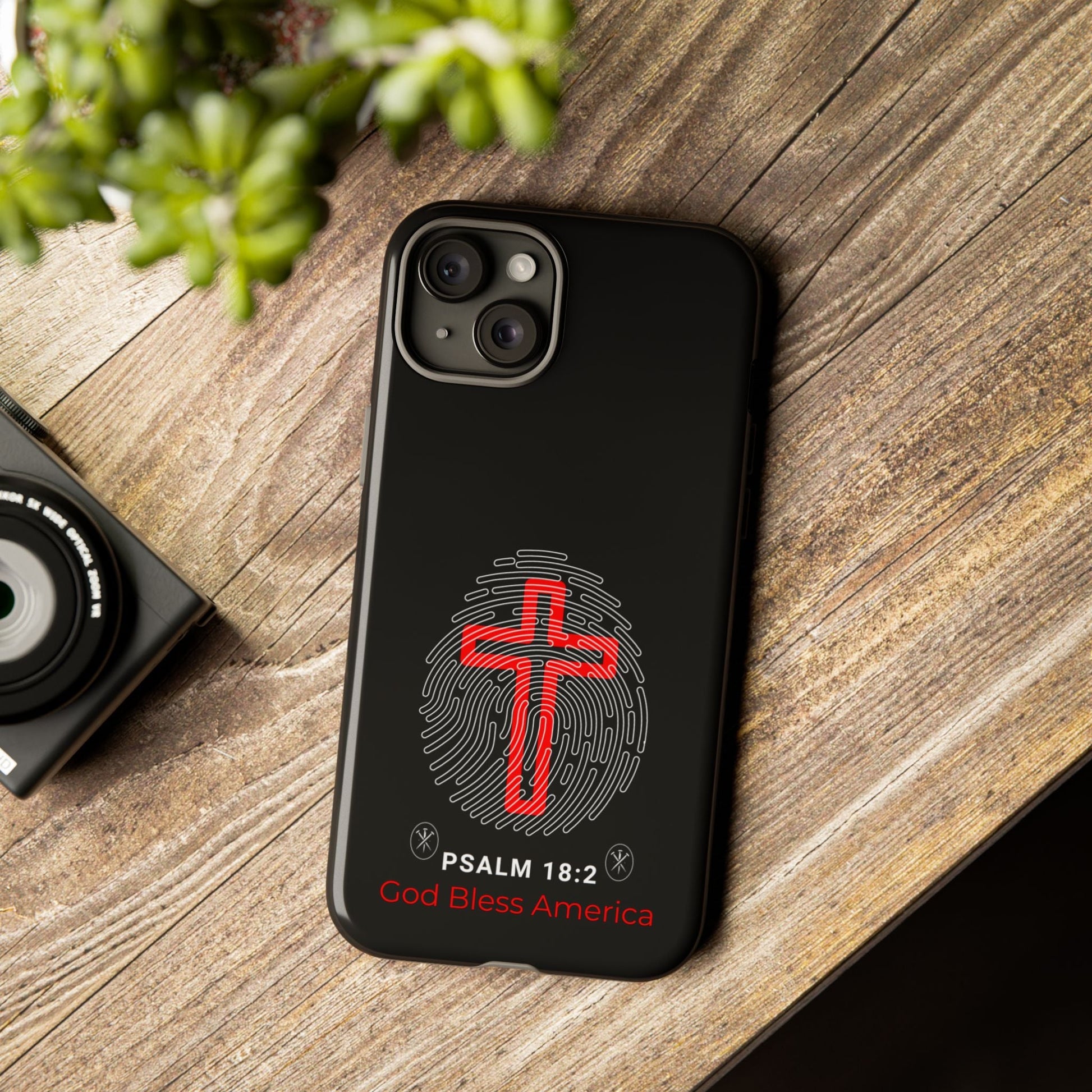 Christian Phone Case with Cross Design, Tough Case for Protection, Gifts for Faith, Bible Verse, God Bless America | Phone Case – GodSpeed Threads