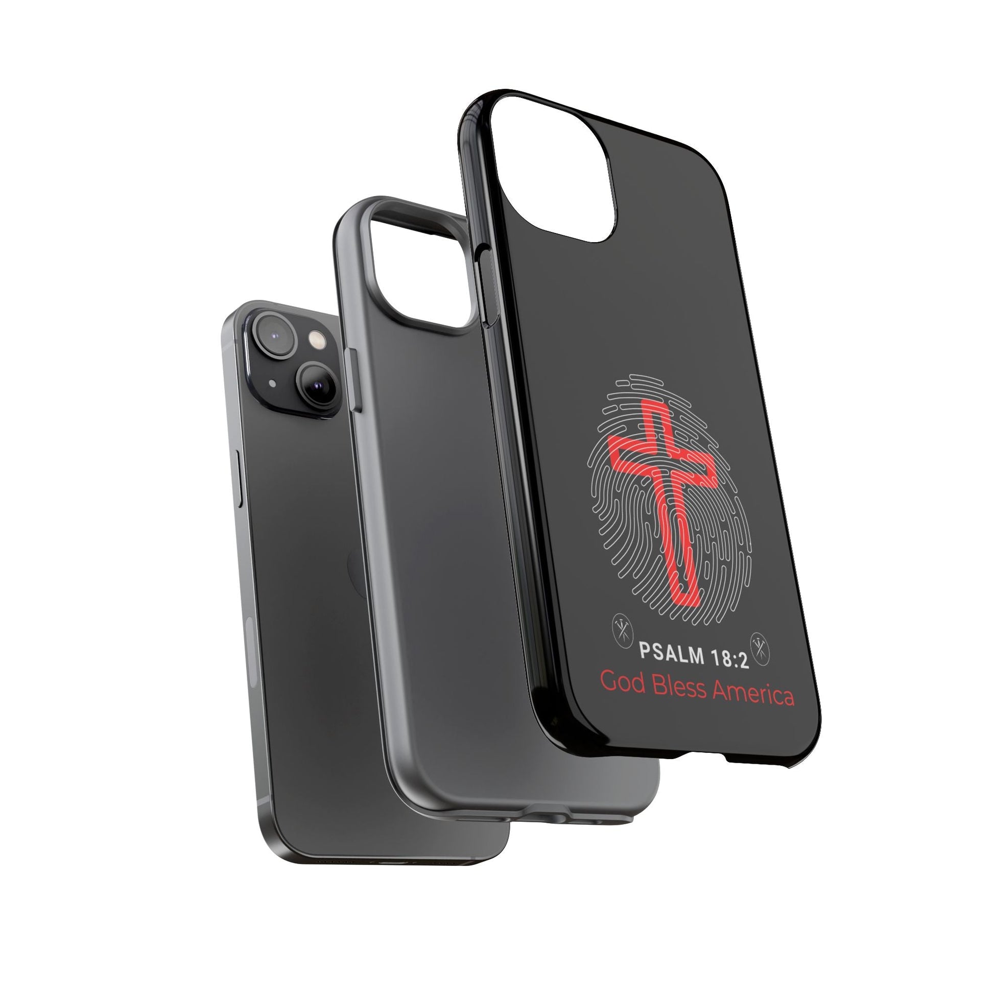 Christian Phone Case with Cross Design, Tough Case for Protection, Gifts for Faith, Bible Verse, God Bless America | Phone Case – GodSpeed Threads