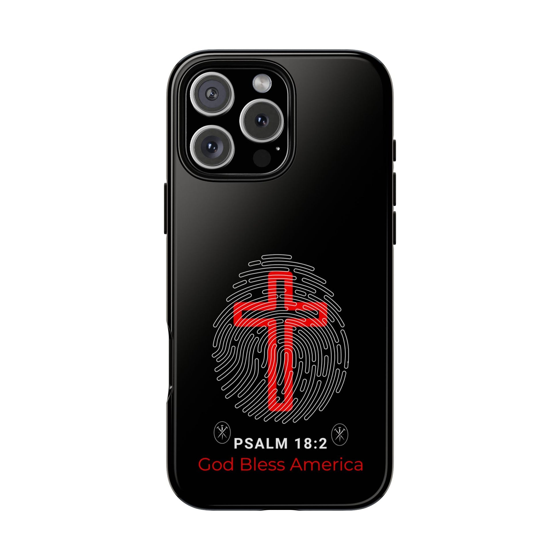 Christian Phone Case with Cross Design, Tough Case for Protection, Gifts for Faith, Bible Verse, God Bless America | Phone Case – GodSpeed Threads