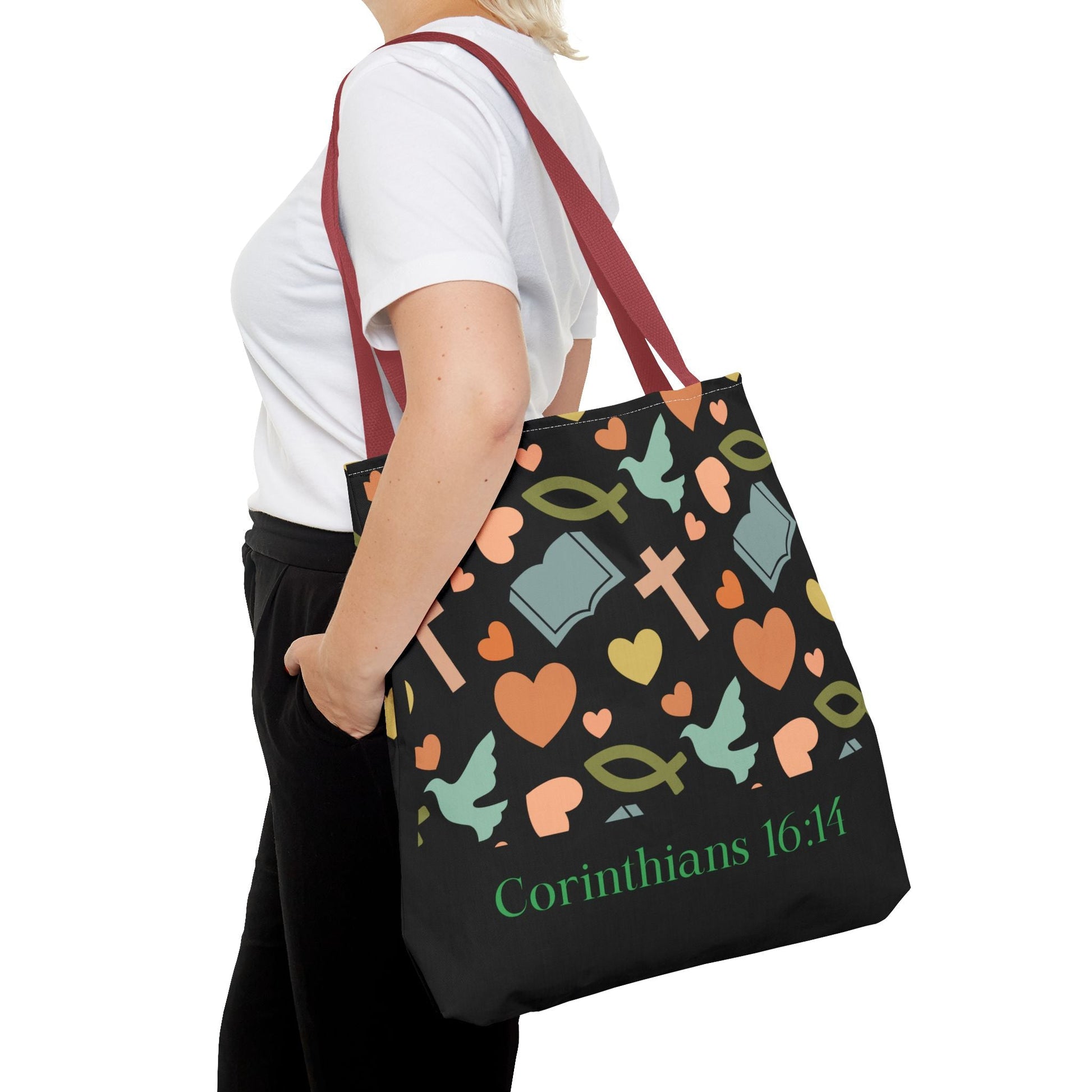 Christian Tote Bag with Inspirational Design, Perfect for Church, Gift for Believers, Faith - based Accessory, Everyday Use, Bible Verse Tote | Bags – GodSpeed Threads