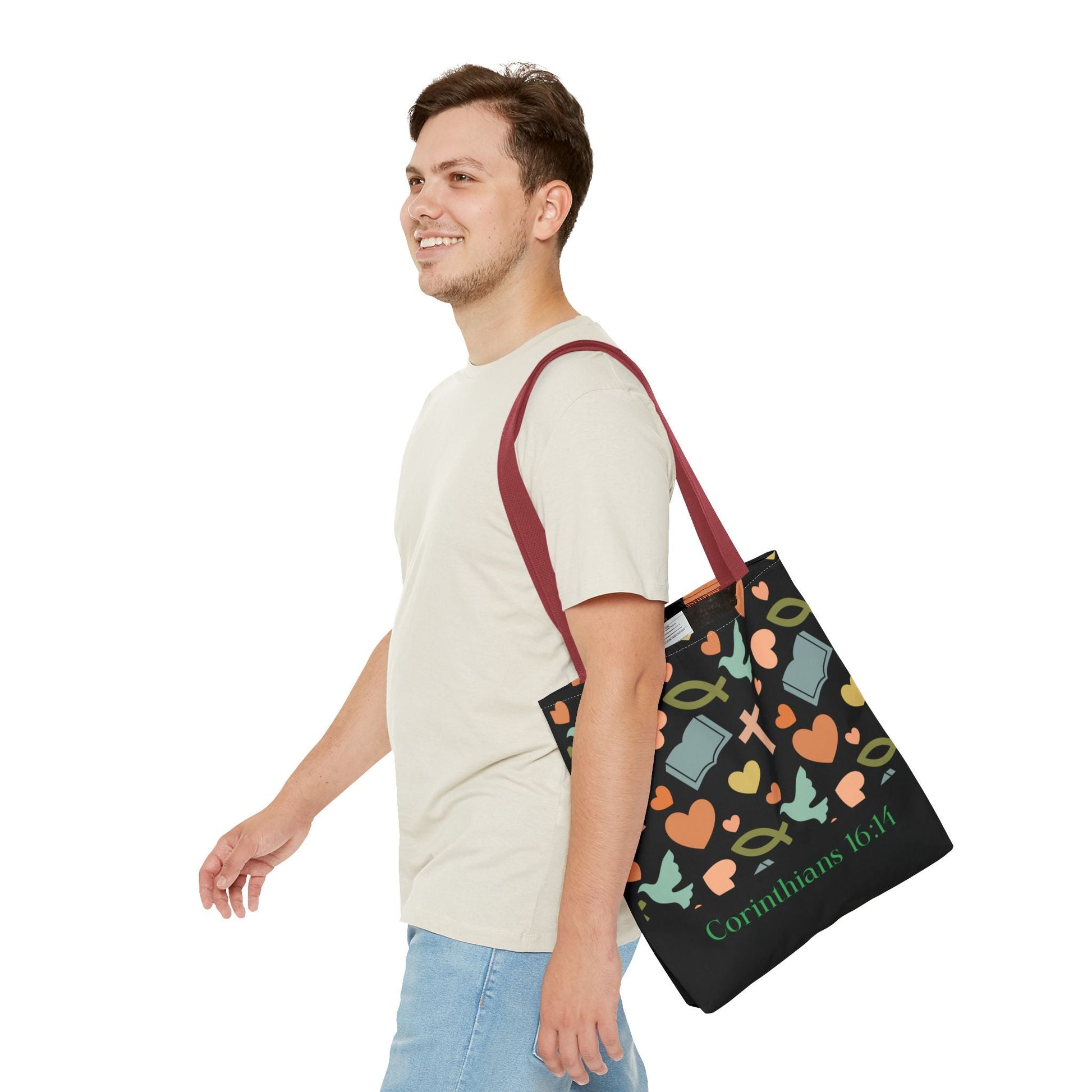 Christian Tote Bag with Inspirational Design, Perfect for Church, Gift for Believers, Faith - based Accessory, Everyday Use, Bible Verse Tote | Bags – GodSpeed Threads