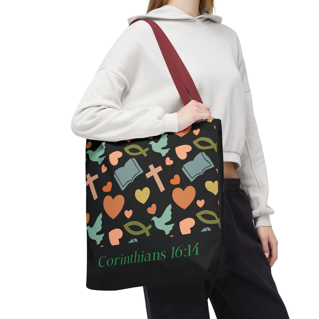 Christian Tote Bag with Inspirational Design, Perfect for Church, Gift for Believers, Faith - based Accessory, Everyday Use, Bible Verse Tote | Bags – GodSpeed Threads