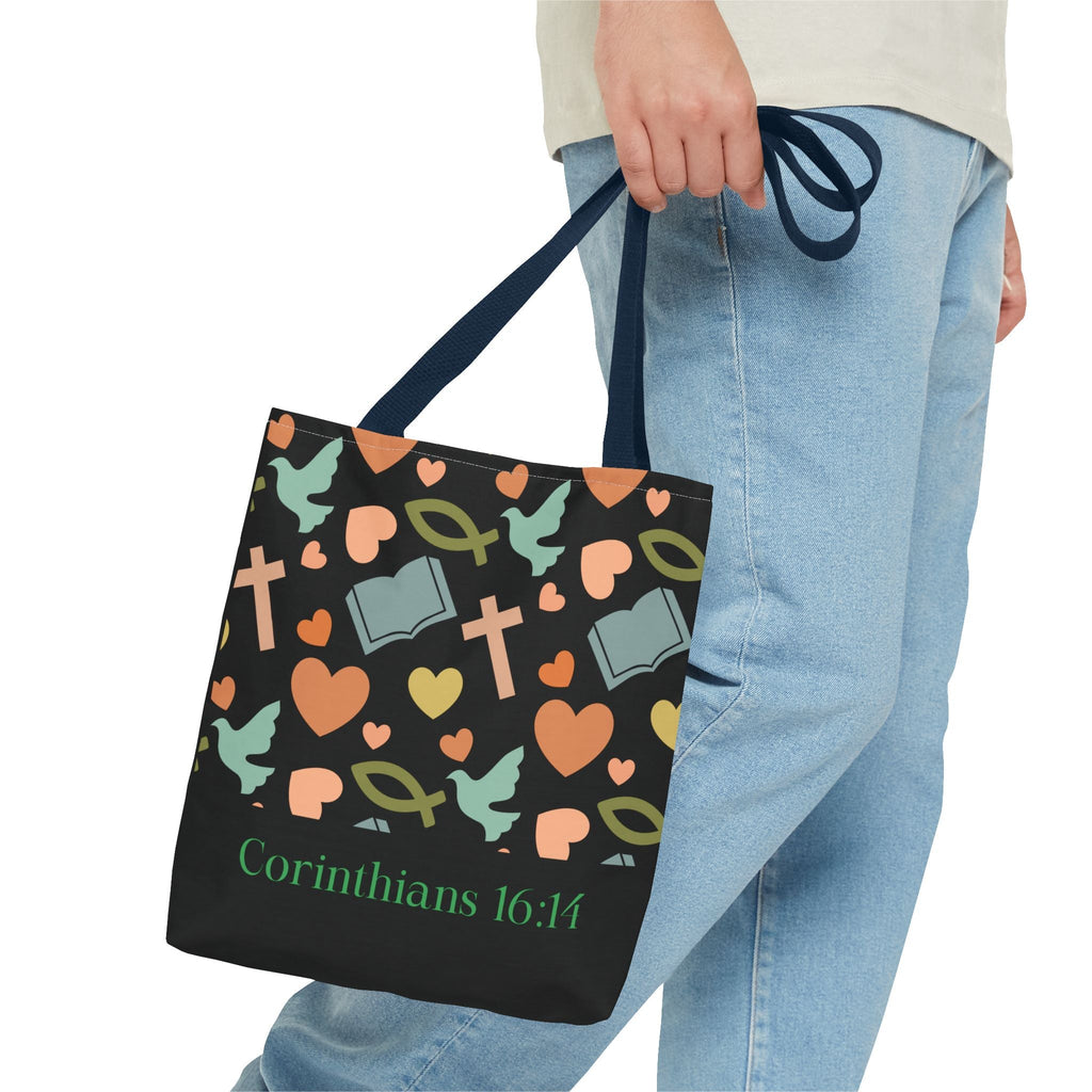 Christian Tote Bag with Inspirational Design, Perfect for Church, Gift for Believers, Faith - based Accessory, Everyday Use, Bible Verse Tote | Bags – GodSpeed Threads