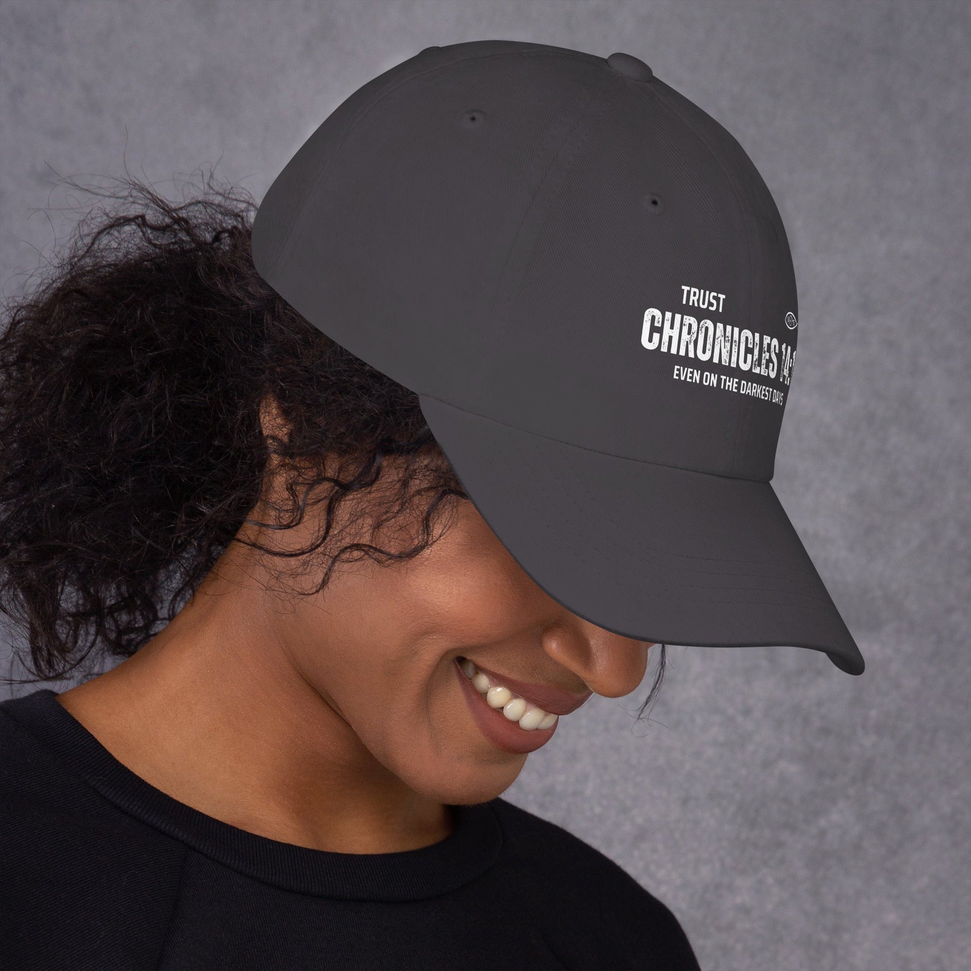 ✝️ Chronicles 14:11 “Trust Even on the Darkest Days” Dad Hat – Faith - Inspired Everyday Wear | Hats – GodSpeed Threads