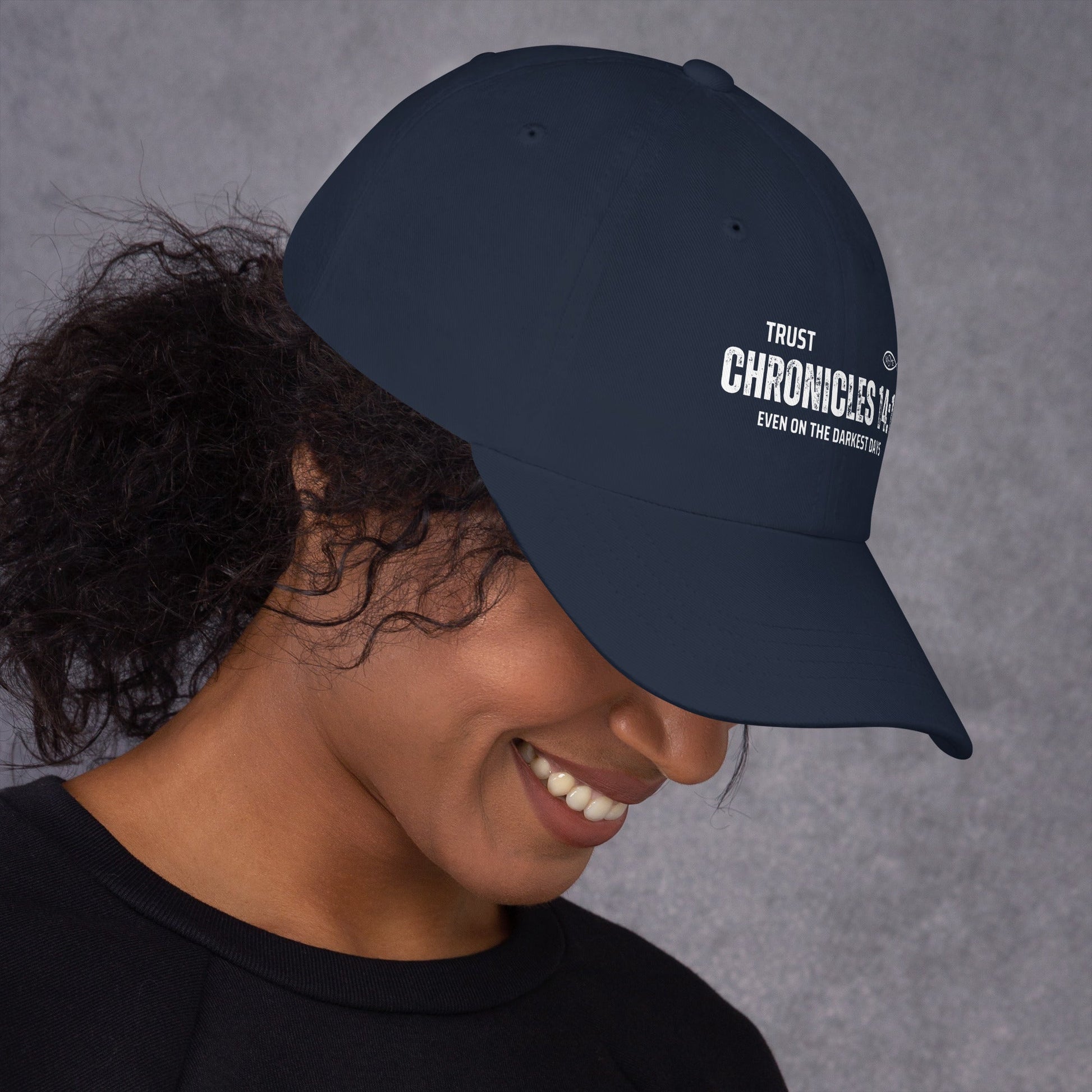 ✝️ Chronicles 14:11 “Trust Even on the Darkest Days” Dad Hat – Faith - Inspired Everyday Wear | Hats – GodSpeed Threads