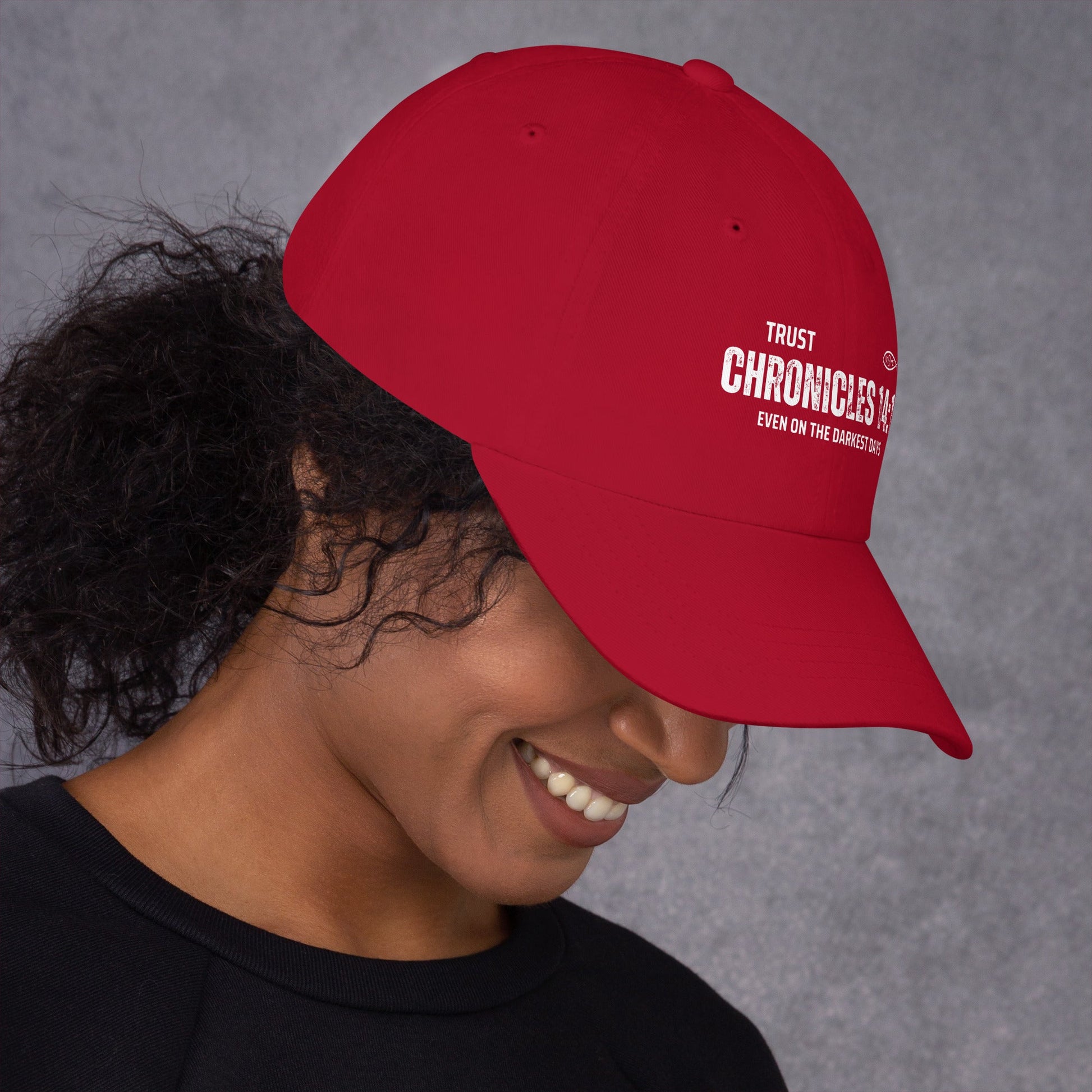 ✝️ Chronicles 14:11 “Trust Even on the Darkest Days” Dad Hat – Faith - Inspired Everyday Wear | Hats – GodSpeed Threads
