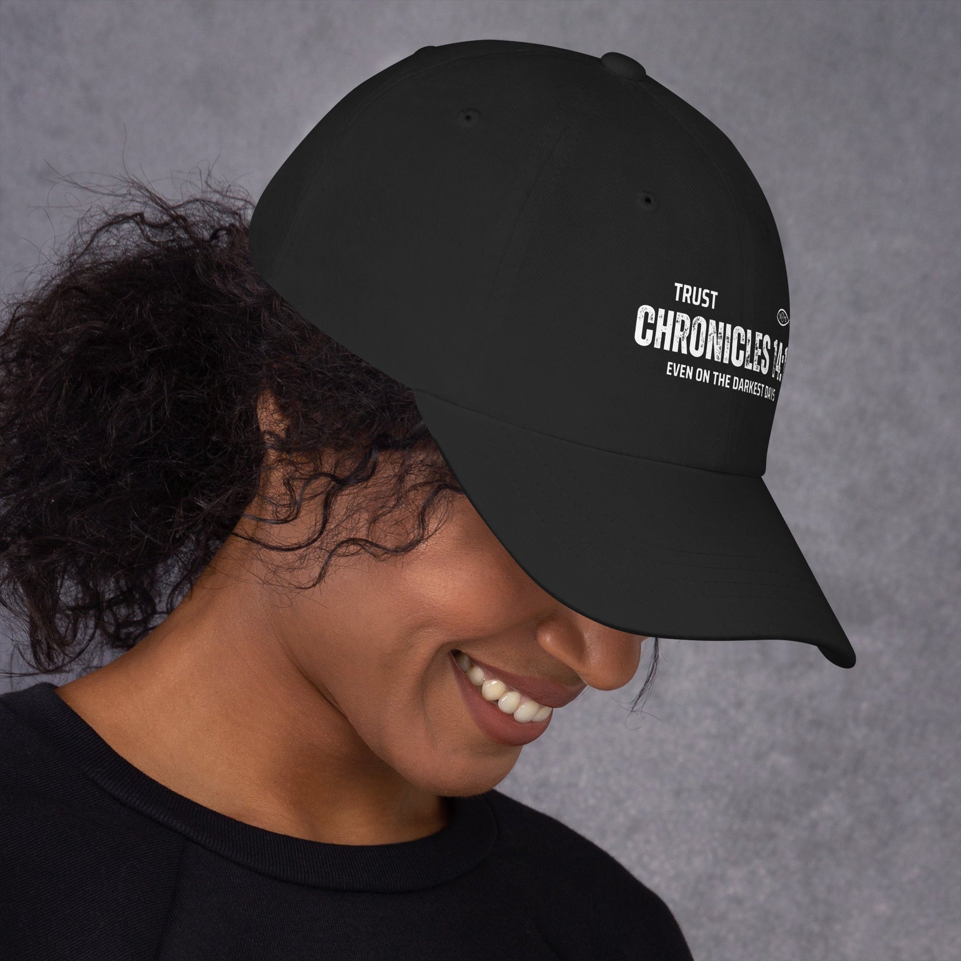 ✝️ Chronicles 14:11 “Trust Even on the Darkest Days” Dad Hat – Faith - Inspired Everyday Wear | Hats – GodSpeed Threads