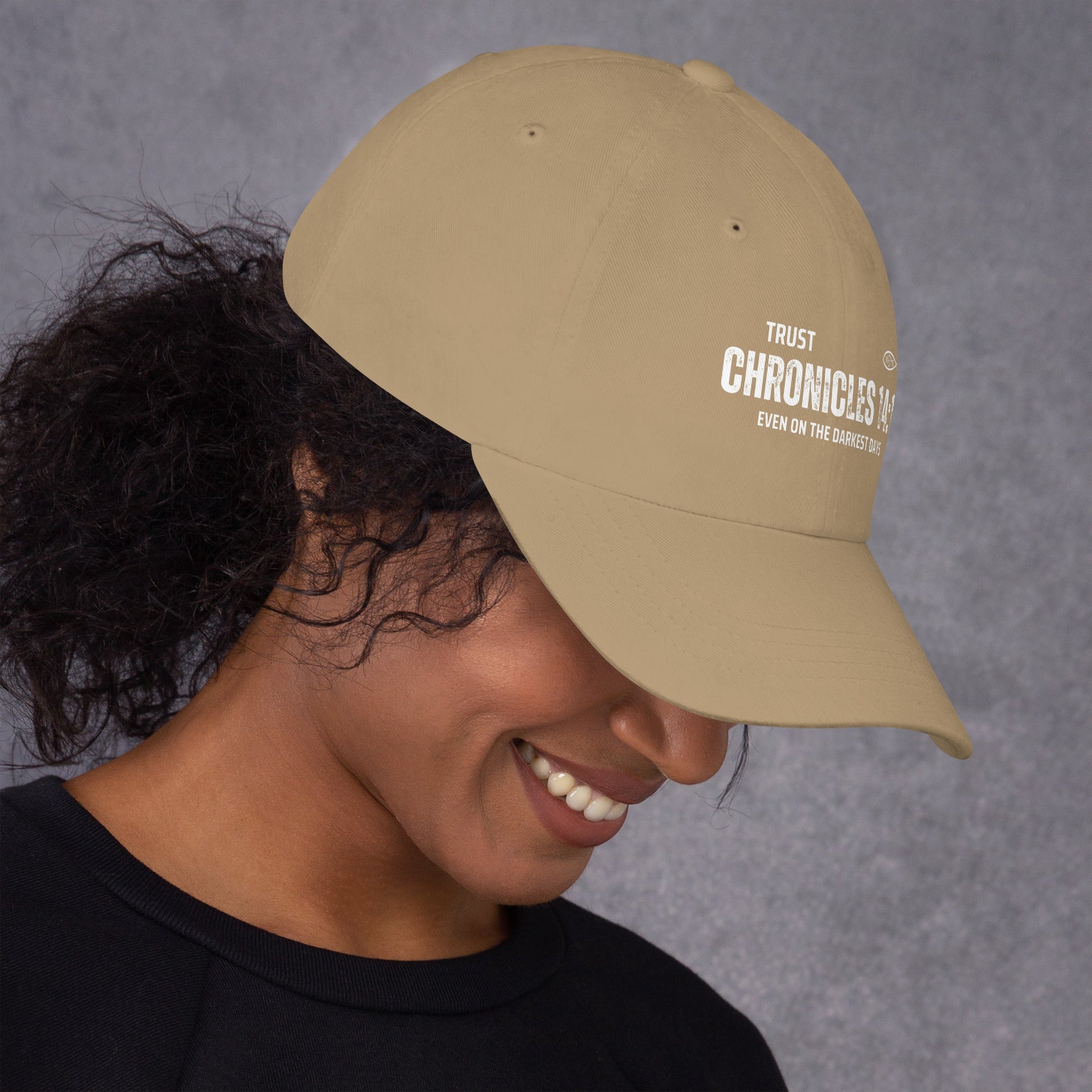 ✝️ Chronicles 14:11 “Trust Even on the Darkest Days” Dad Hat – Faith - Inspired Everyday Wear | Hats – GodSpeed Threads