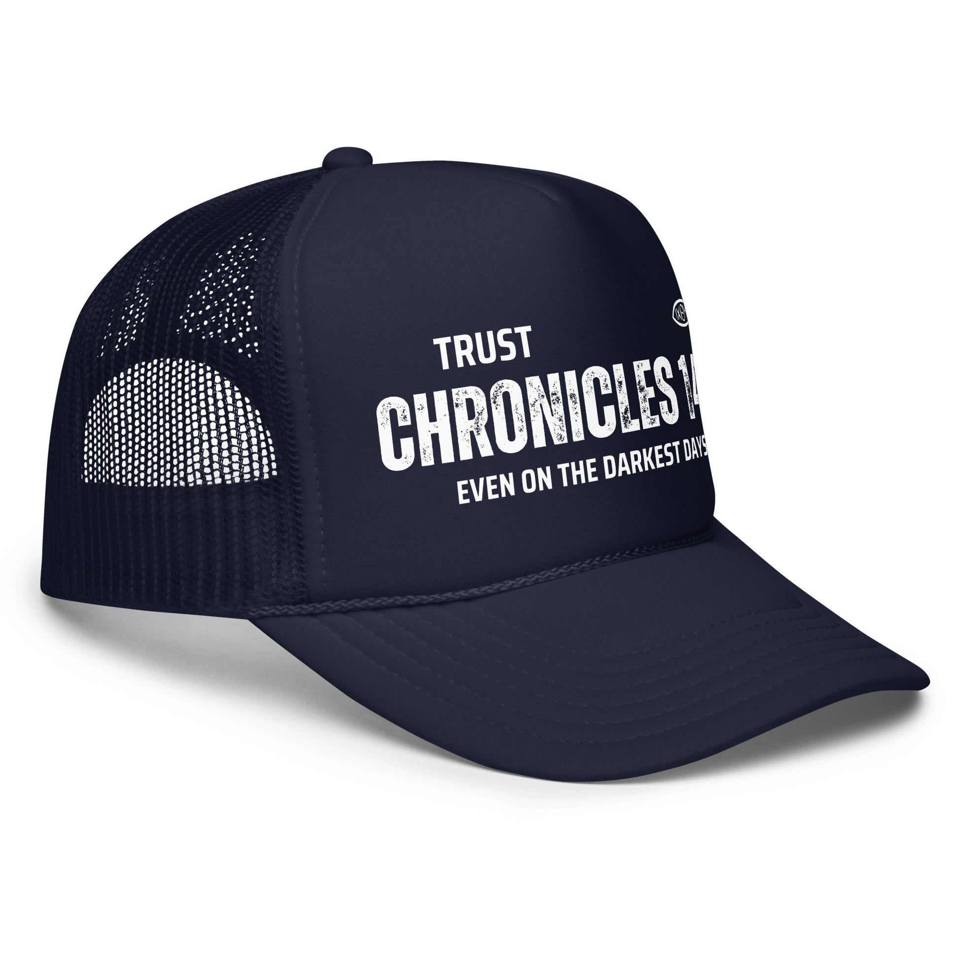 ✝️ Chronicles 14:11 “Trust Even on the Darkest Days” Snapback Foam Trucker Hat – Faith - Inspired Headwear | Hats – GodSpeed Threads