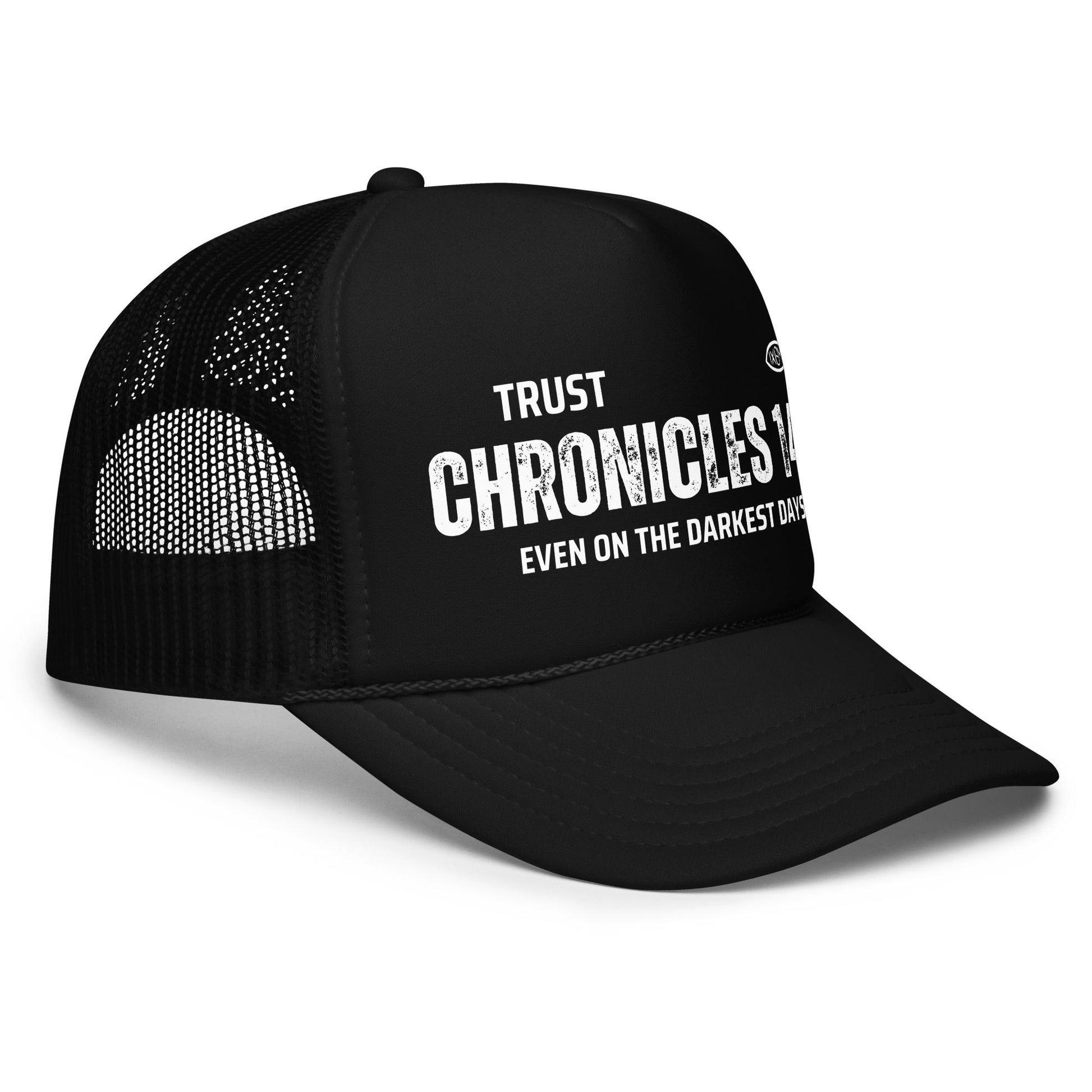 ✝️ Chronicles 14:11 “Trust Even on the Darkest Days” Snapback Foam Trucker Hat – Faith - Inspired Headwear | Hats – GodSpeed Threads