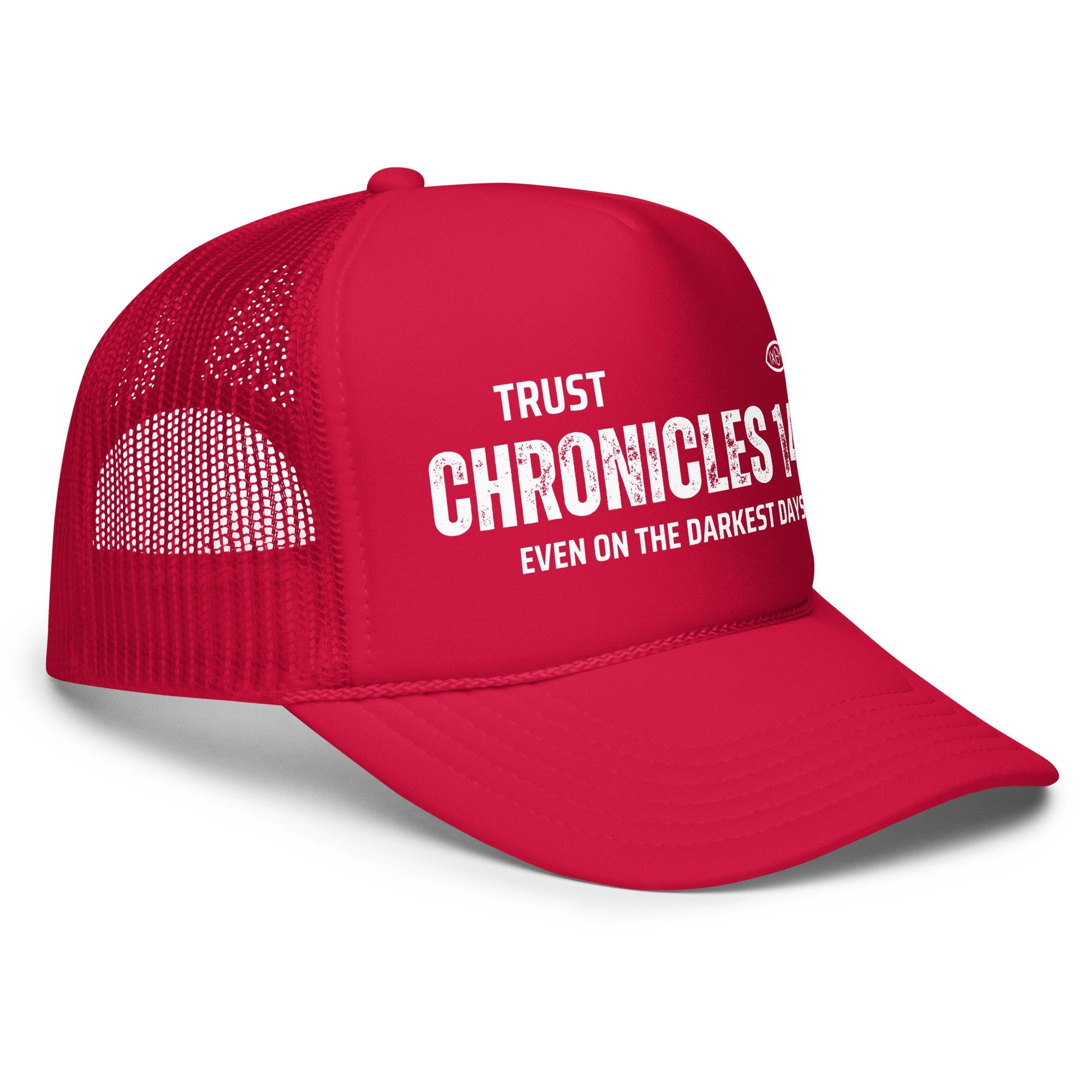 ✝️ Chronicles 14:11 “Trust Even on the Darkest Days” Snapback Foam Trucker Hat – Faith - Inspired Headwear | Hats – GodSpeed Threads
