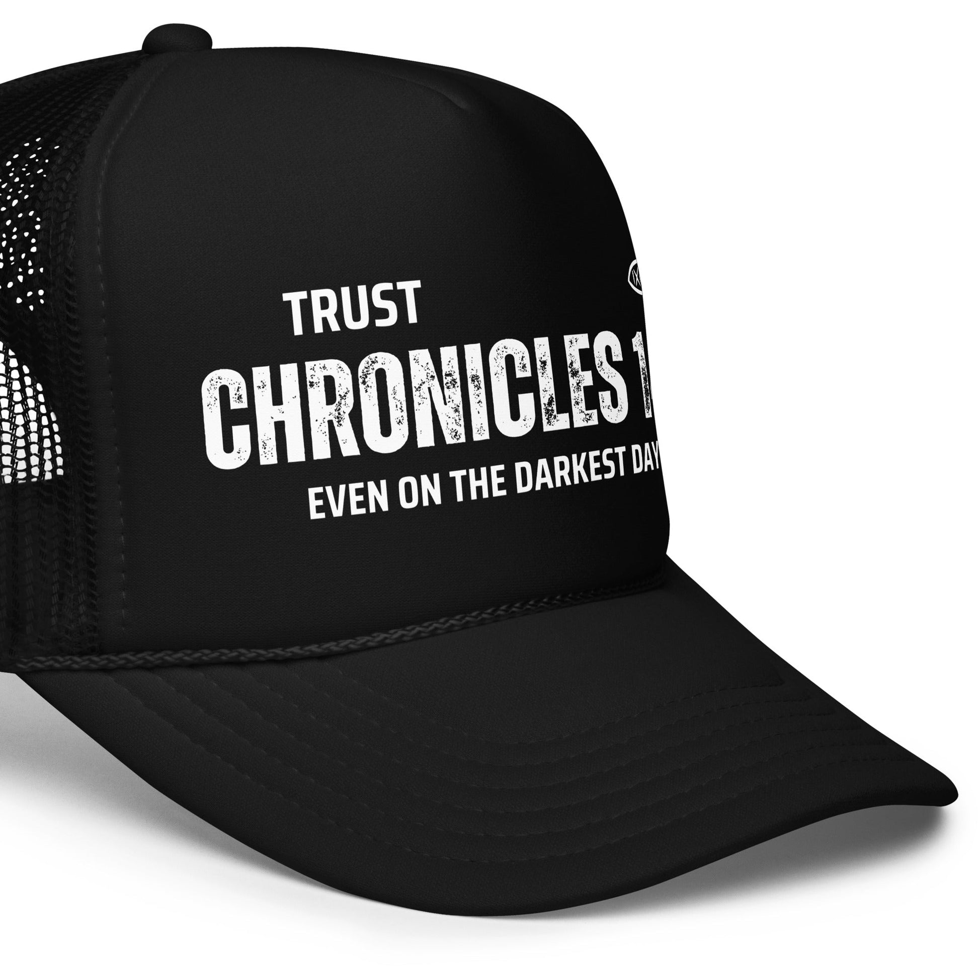 ✝️ Chronicles 14:11 “Trust Even on the Darkest Days” Snapback Foam Trucker Hat – Faith - Inspired Headwear | Hats – GodSpeed Threads