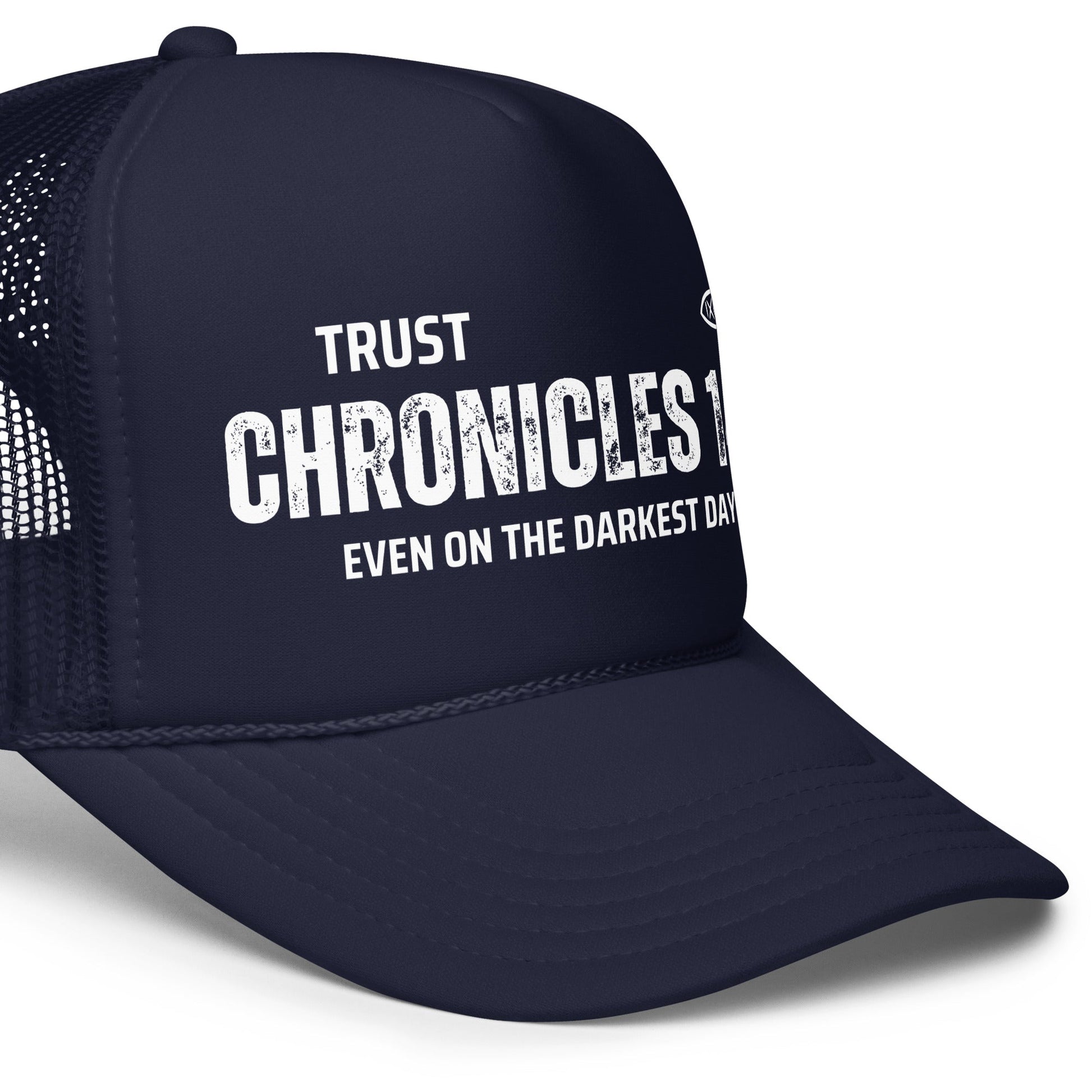 ✝️ Chronicles 14:11 “Trust Even on the Darkest Days” Snapback Foam Trucker Hat – Faith - Inspired Headwear | Hats – GodSpeed Threads