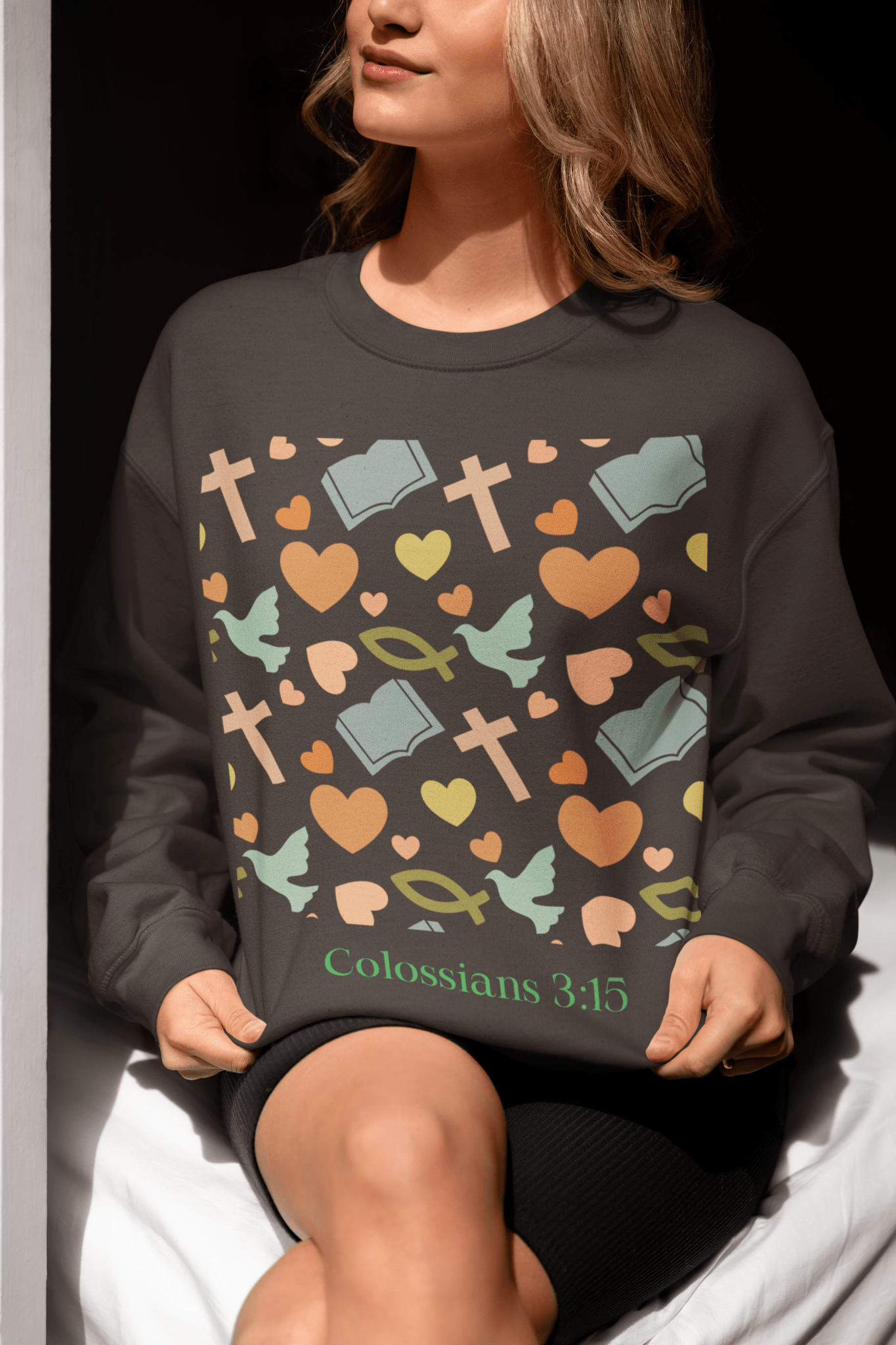 ✝️ Colossians 3:15 “Let the Peace of Christ Rule” Sweatshirt – Faith - Inspired Comfort | sweatshirts – GodSpeed Threads