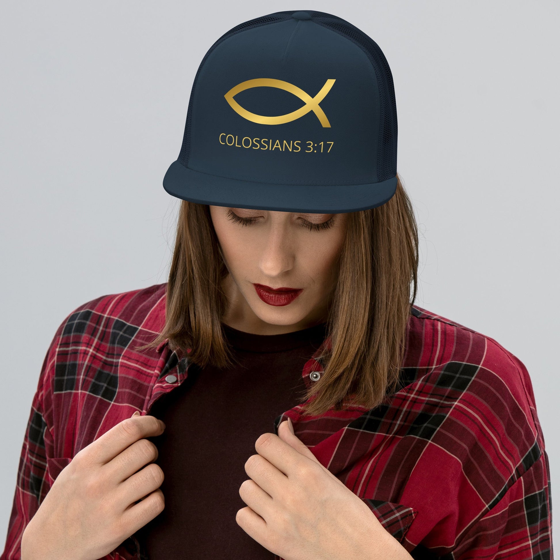✝️ Colossians 3:17 Trucker Snapback Hat – Faith in Action | Hats – GodSpeed Threads