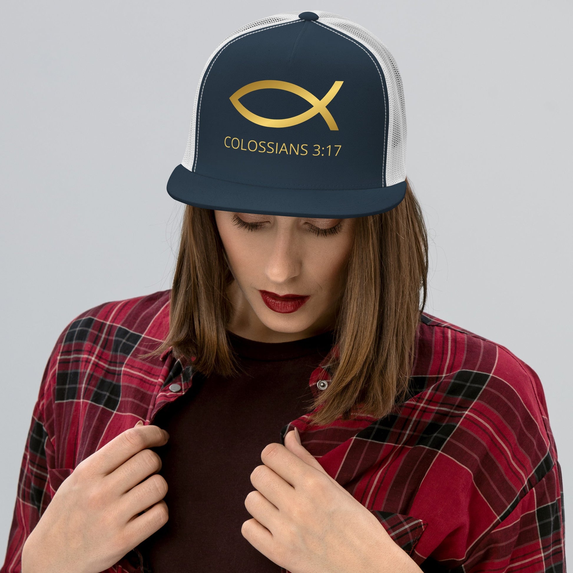 ✝️ Colossians 3:17 Trucker Snapback Hat – Faith in Action | Hats – GodSpeed Threads