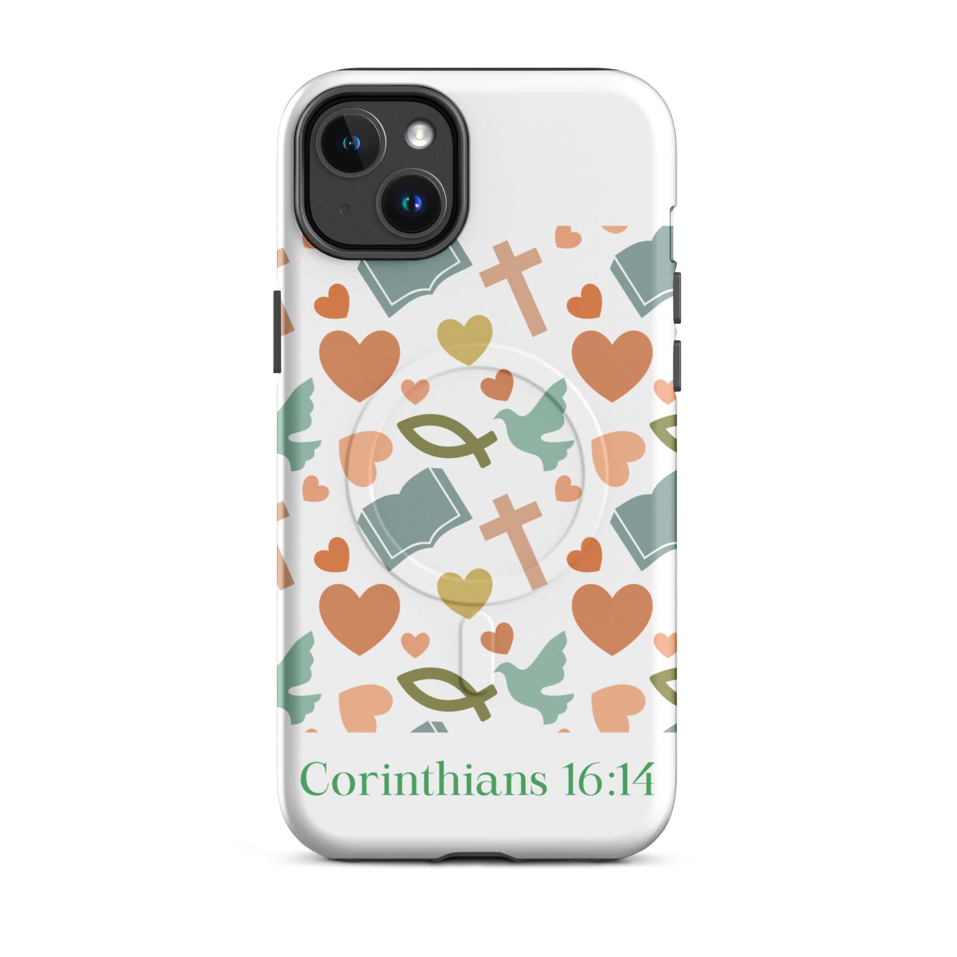 Corinthians 16:14 – Total Peace MagSafe® Tough Case for iPhone | Phone Case – GodSpeed Threads