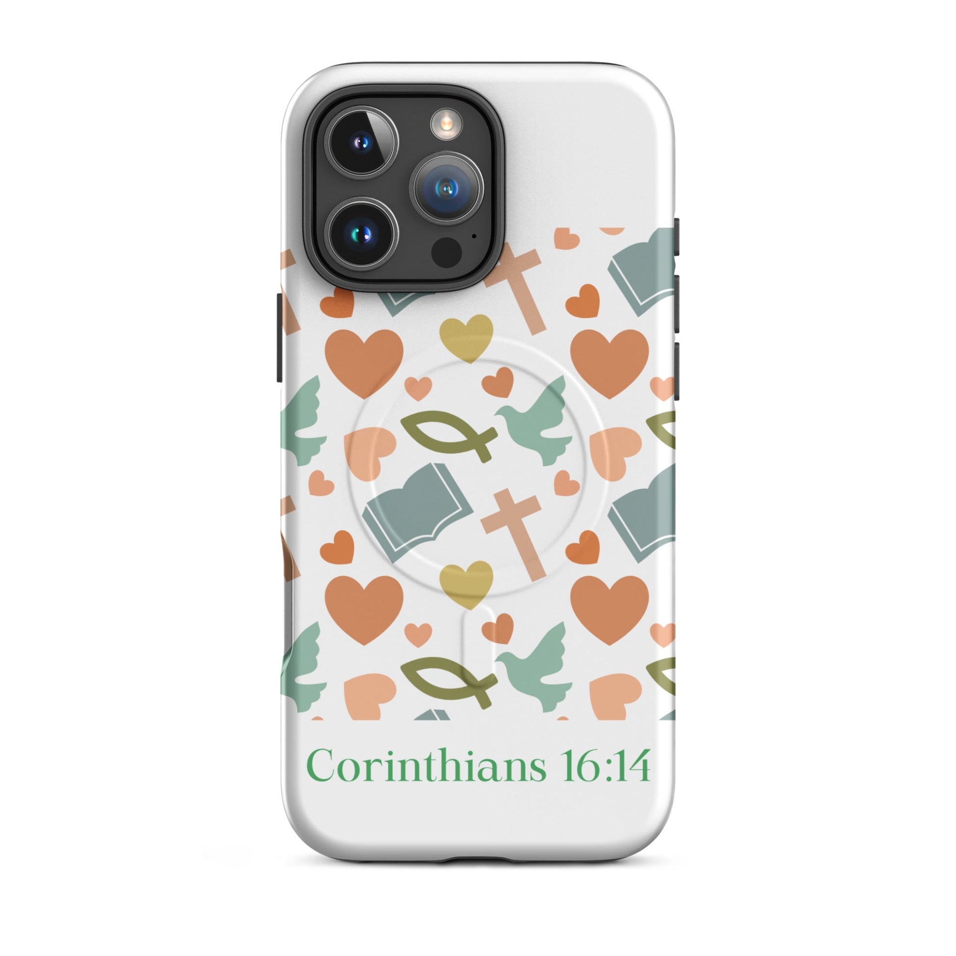 Corinthians 16:14 – Total Peace MagSafe® Tough Case for iPhone | Phone Case – GodSpeed Threads