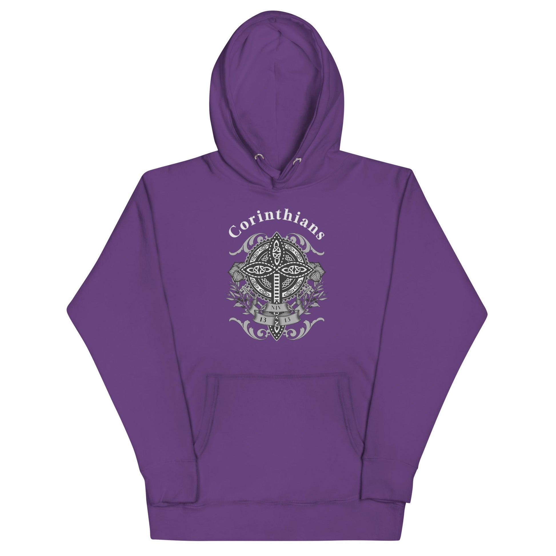 ✝️ Corinthians Celtic Cross Hoodie – Faith, Strength & Heritage | Hoodies – GodSpeed Threads