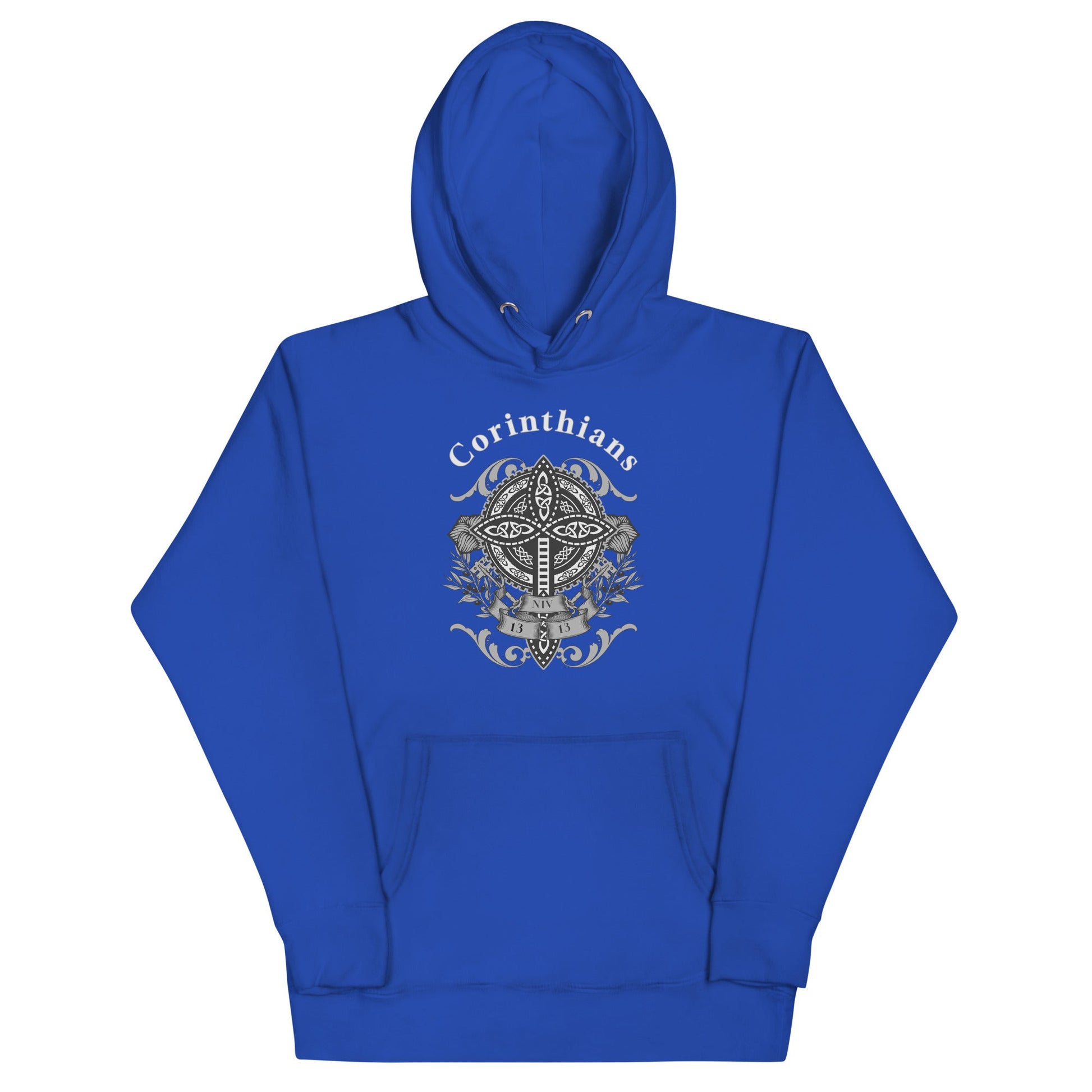 ✝️ Corinthians Celtic Cross Hoodie – Faith, Strength & Heritage | Hoodies – GodSpeed Threads