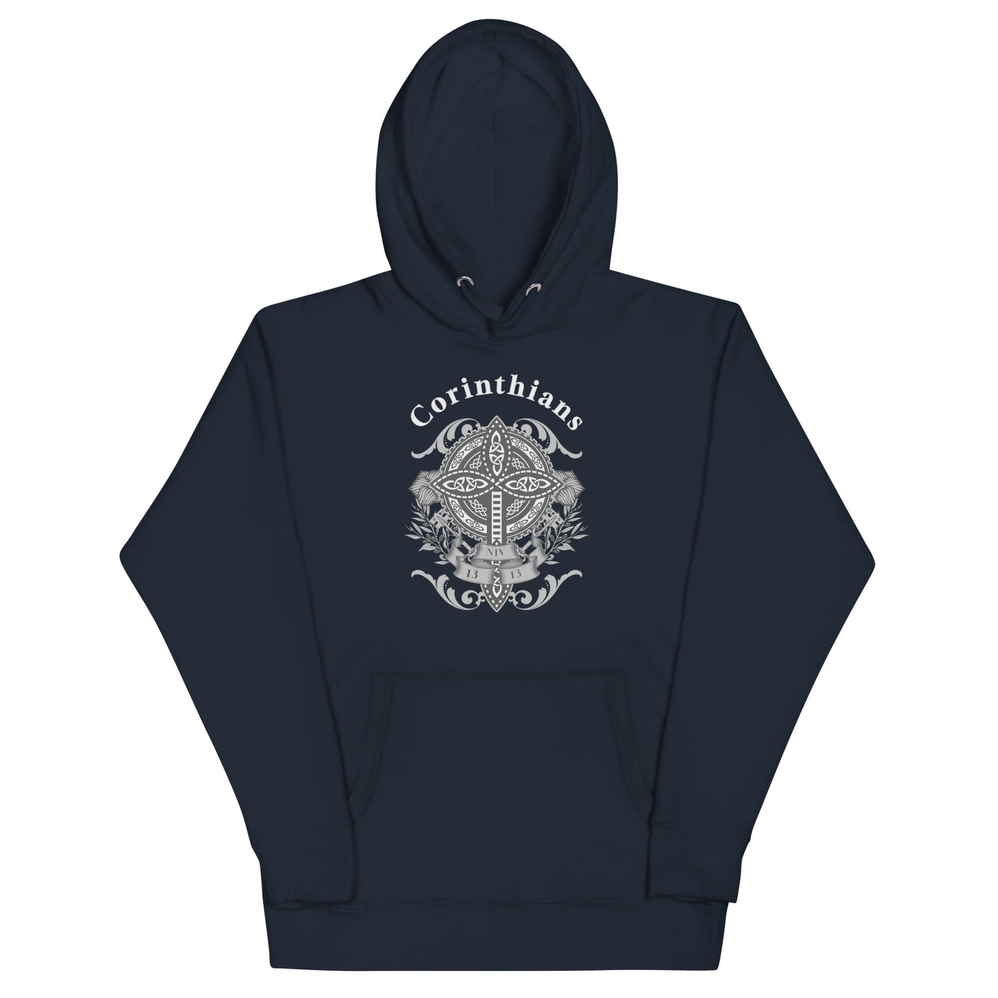 ✝️ Corinthians Celtic Cross Hoodie – Faith, Strength & Heritage | Hoodies – GodSpeed Threads