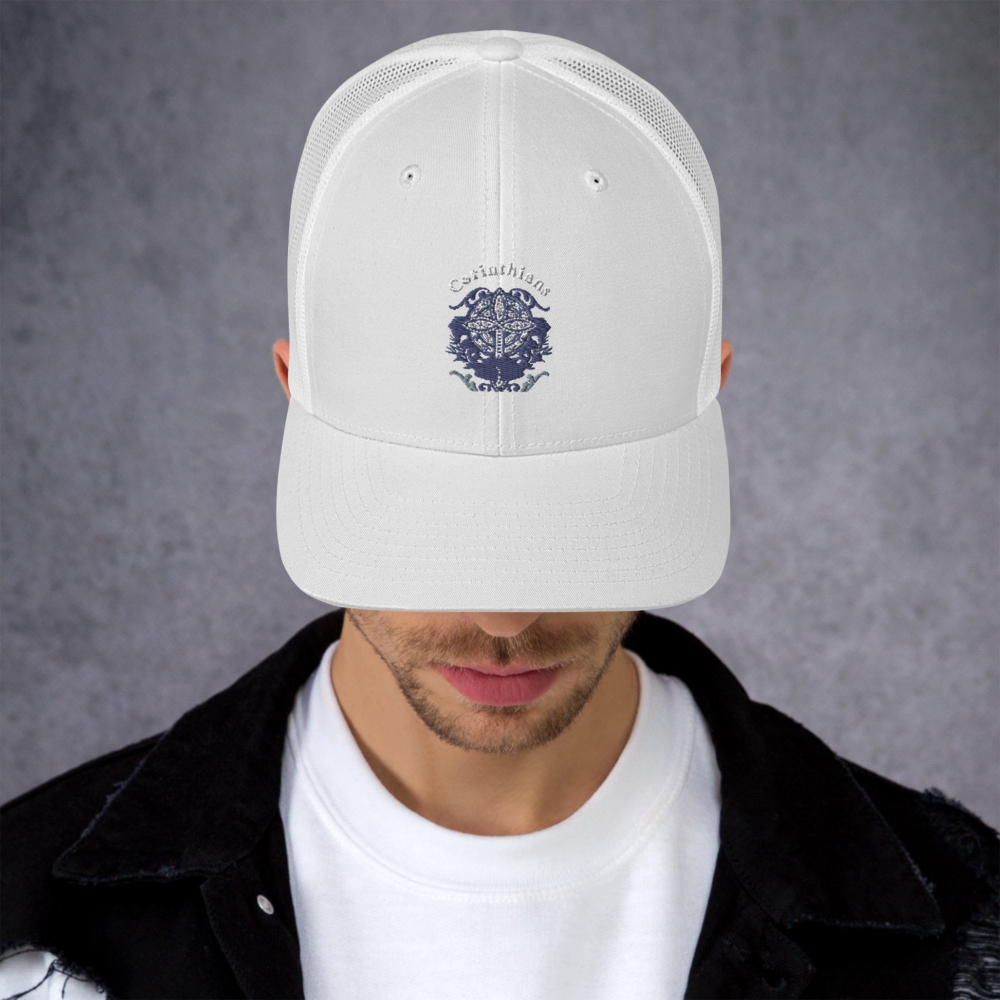 🧢 Corinthians Celtic Cross Trucker Hat – Embroidered Faith - Inspired Design | Hats – GodSpeed Threads