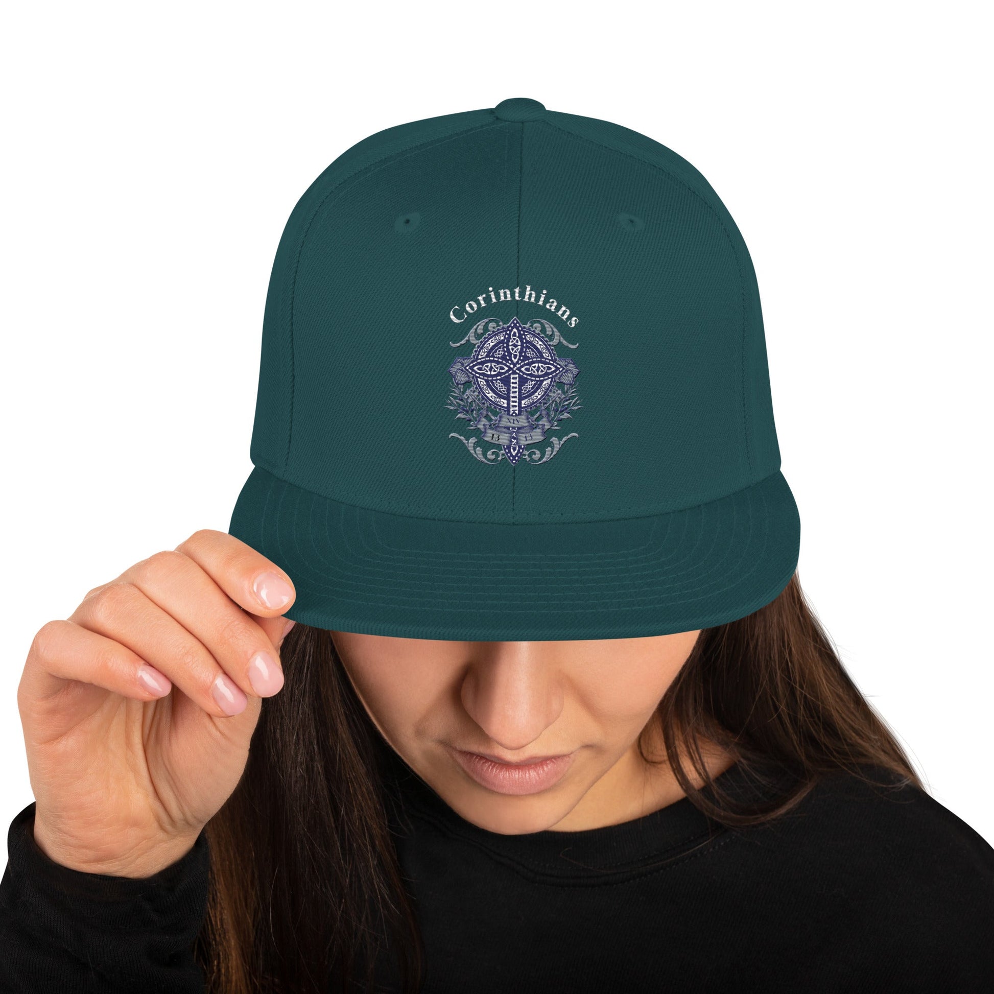 ✝️ Corinthians Embroidered Snapback Hat – Faith - Inspired Streetwear | Hats – GodSpeed Threads