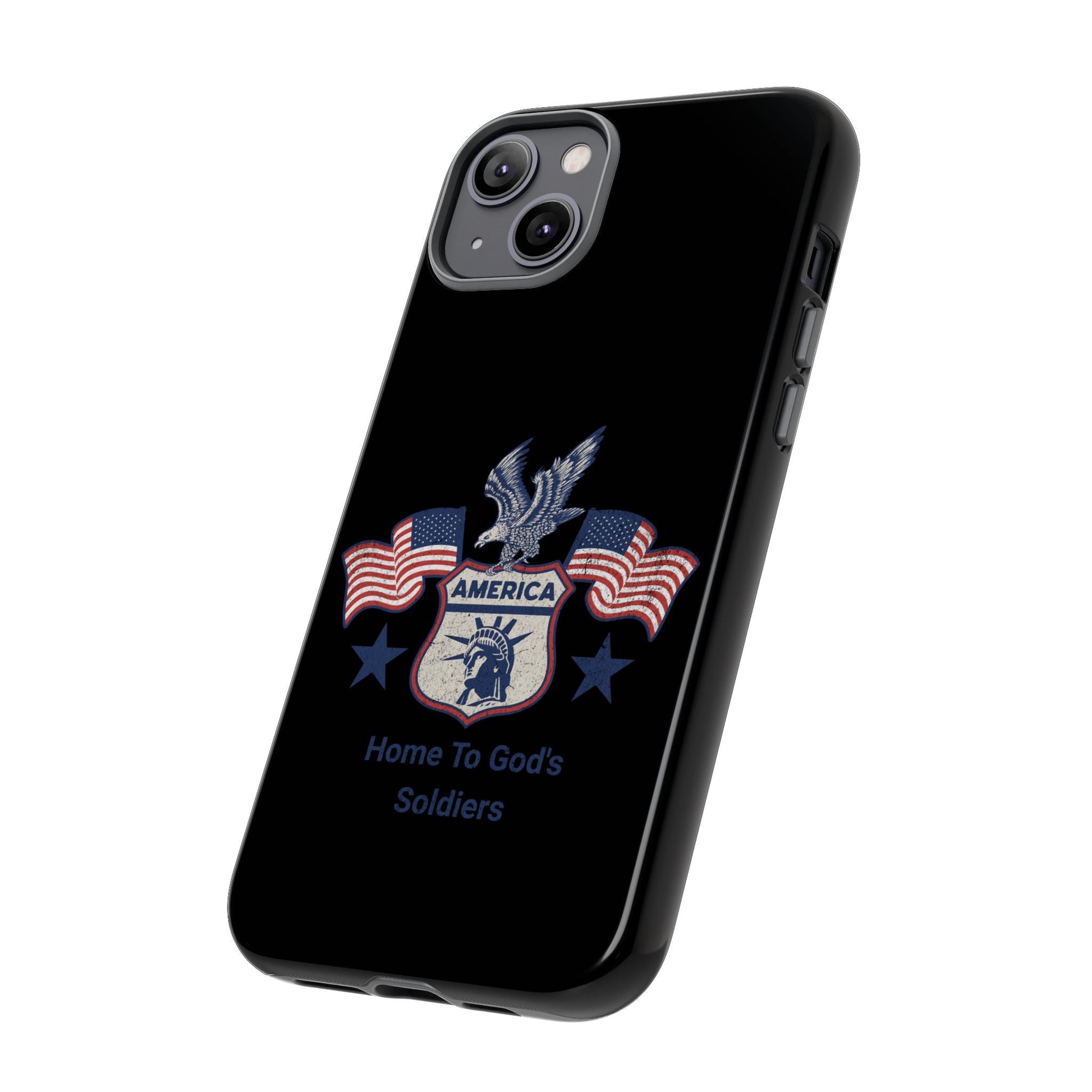 Custom Phone Case, Tough Cases for Veterans, Patriotic Gift, Home to God's Soldiers, USA Flag Accessory, Memorial Day | Phone Case – GodSpeed Threads