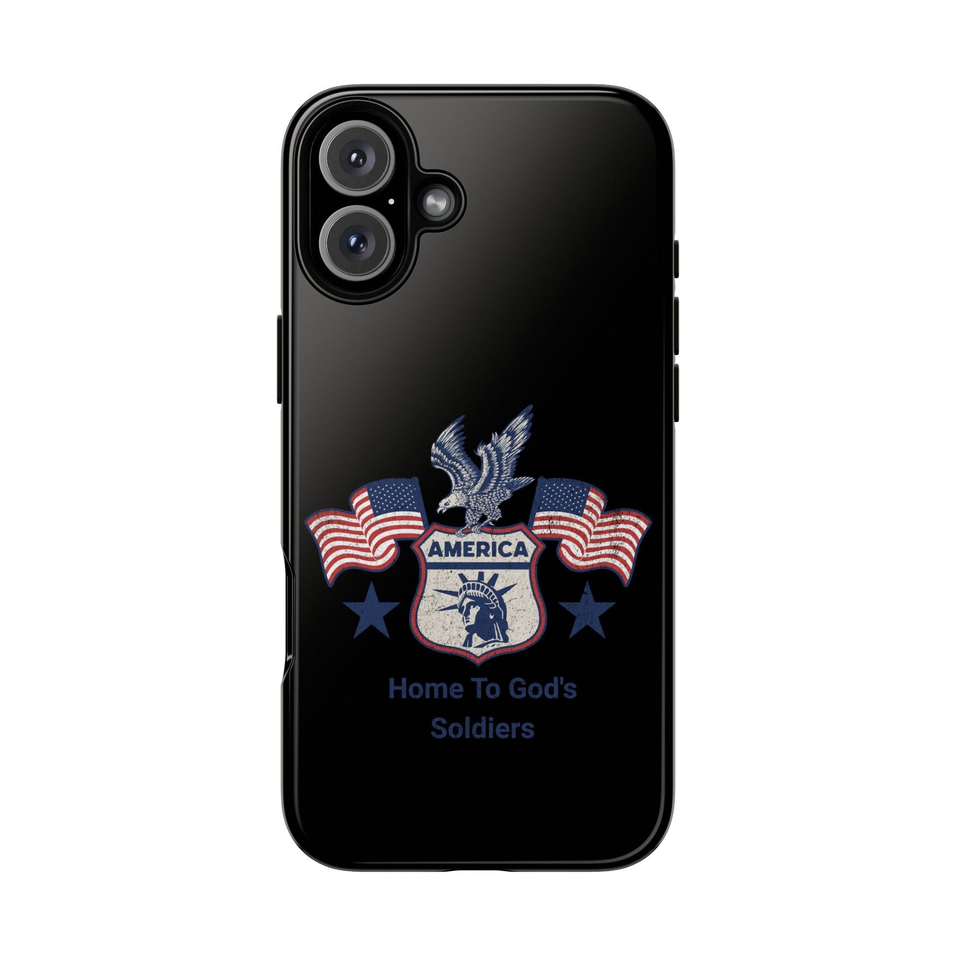 Custom Phone Case, Tough Cases for Veterans, Patriotic Gift, Home to God's Soldiers, USA Flag Accessory, Memorial Day | Phone Case – GodSpeed Threads