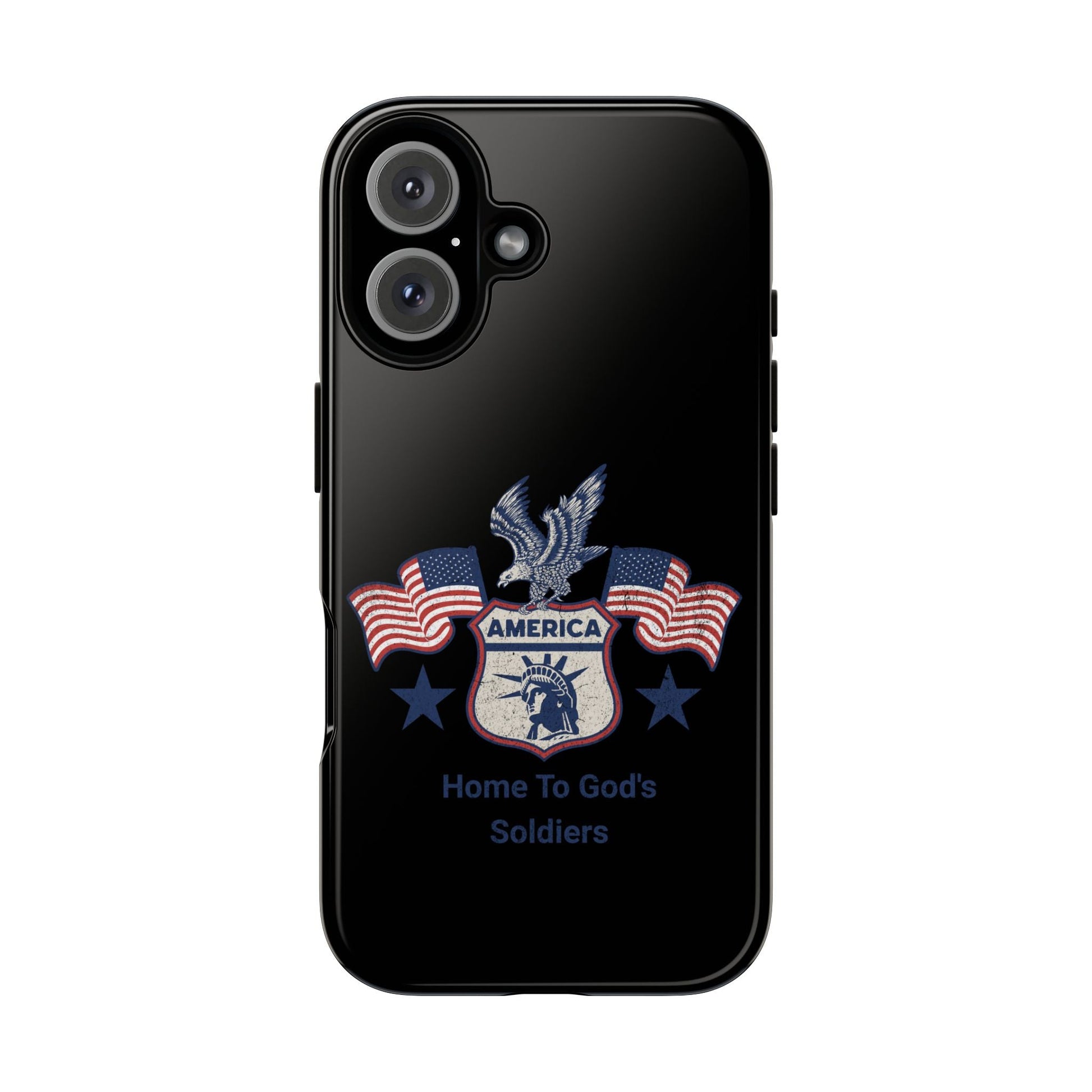 Custom Phone Case, Tough Cases for Veterans, Patriotic Gift, Home to God's Soldiers, USA Flag Accessory, Memorial Day | Phone Case – GodSpeed Threads