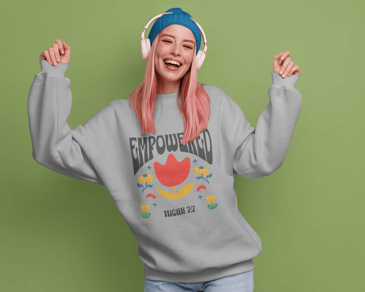 ✝️ Empowered Micah 7:7 Sweatshirt – Faith - Inspired Christian Apparel | sweatshirts – GodSpeed Threads