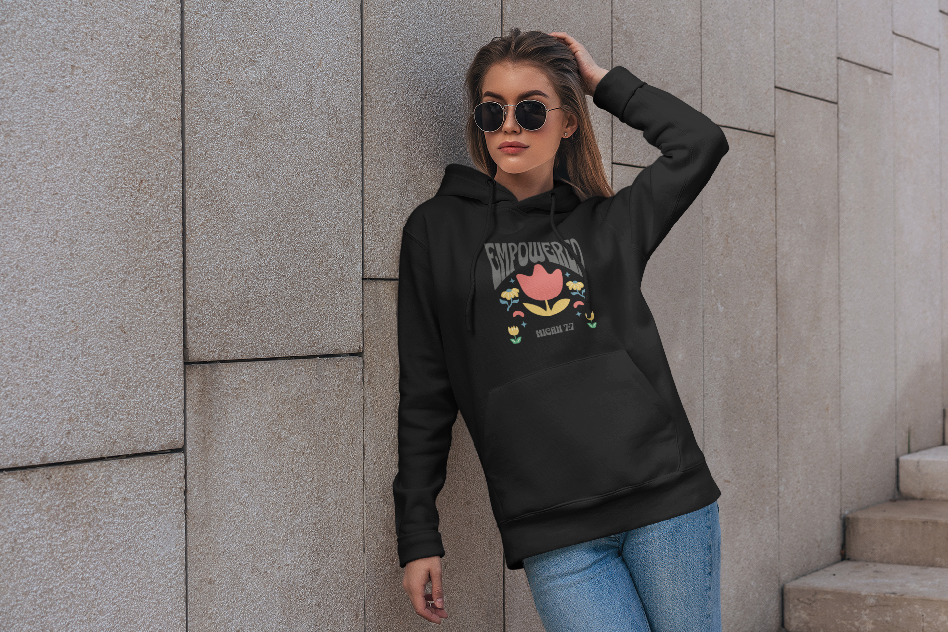 ✝️ Empowered Hoodie – Micah 7:7 Faith-Inspired Comfort Wear