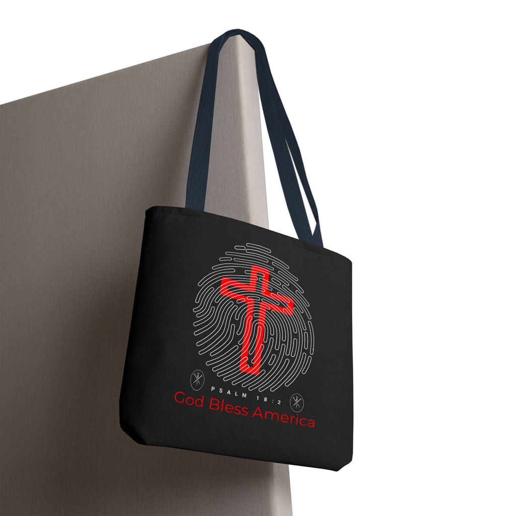 Faith - Inspired Tote Bag, Cross Design, God Bless America, Christian Gift, Spiritual Tote, Everyday Use, Religious Shopper | Bags – GodSpeed Threads