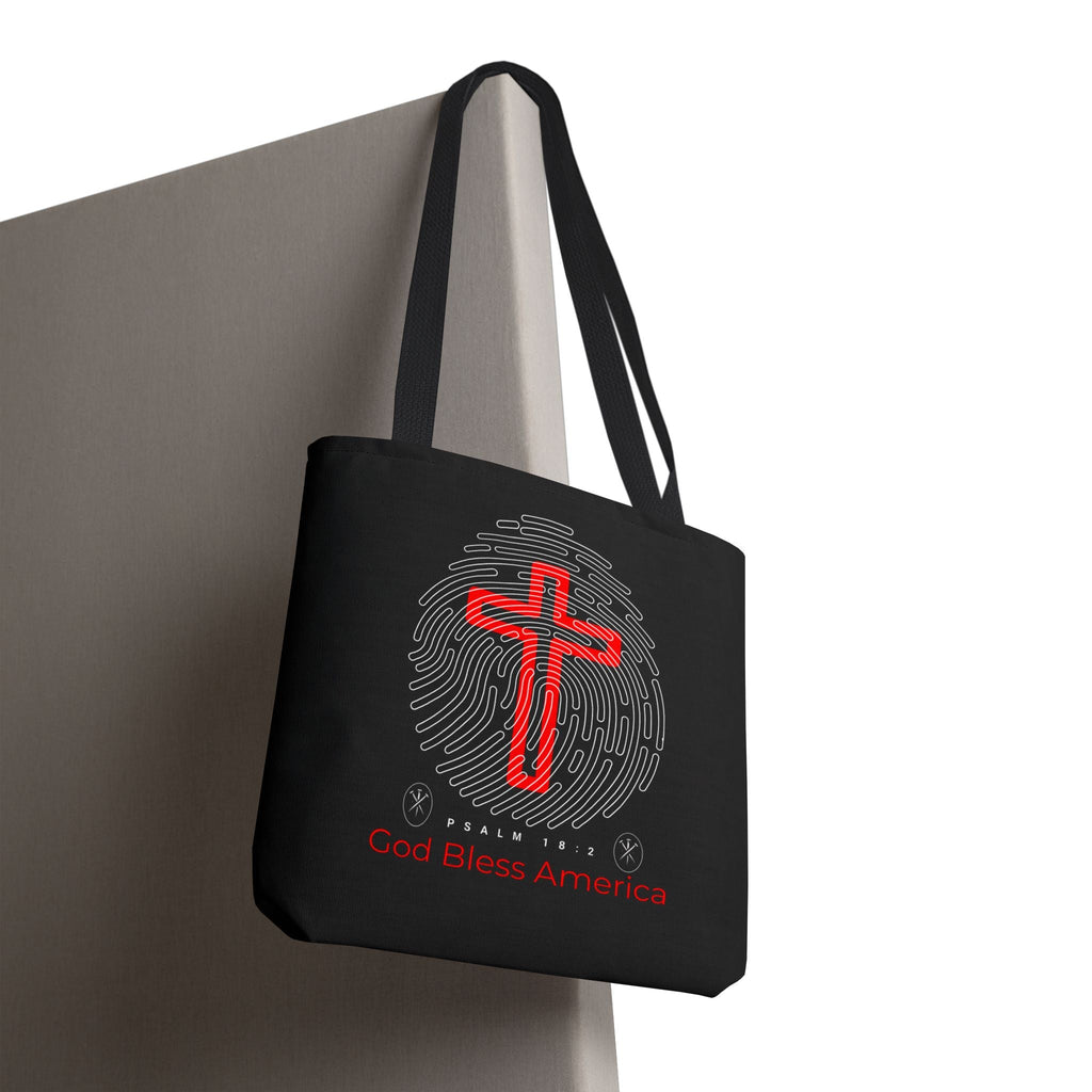 Faith - Inspired Tote Bag, Cross Design, God Bless America, Christian Gift, Spiritual Tote, Everyday Use, Religious Shopper | Bags – GodSpeed Threads