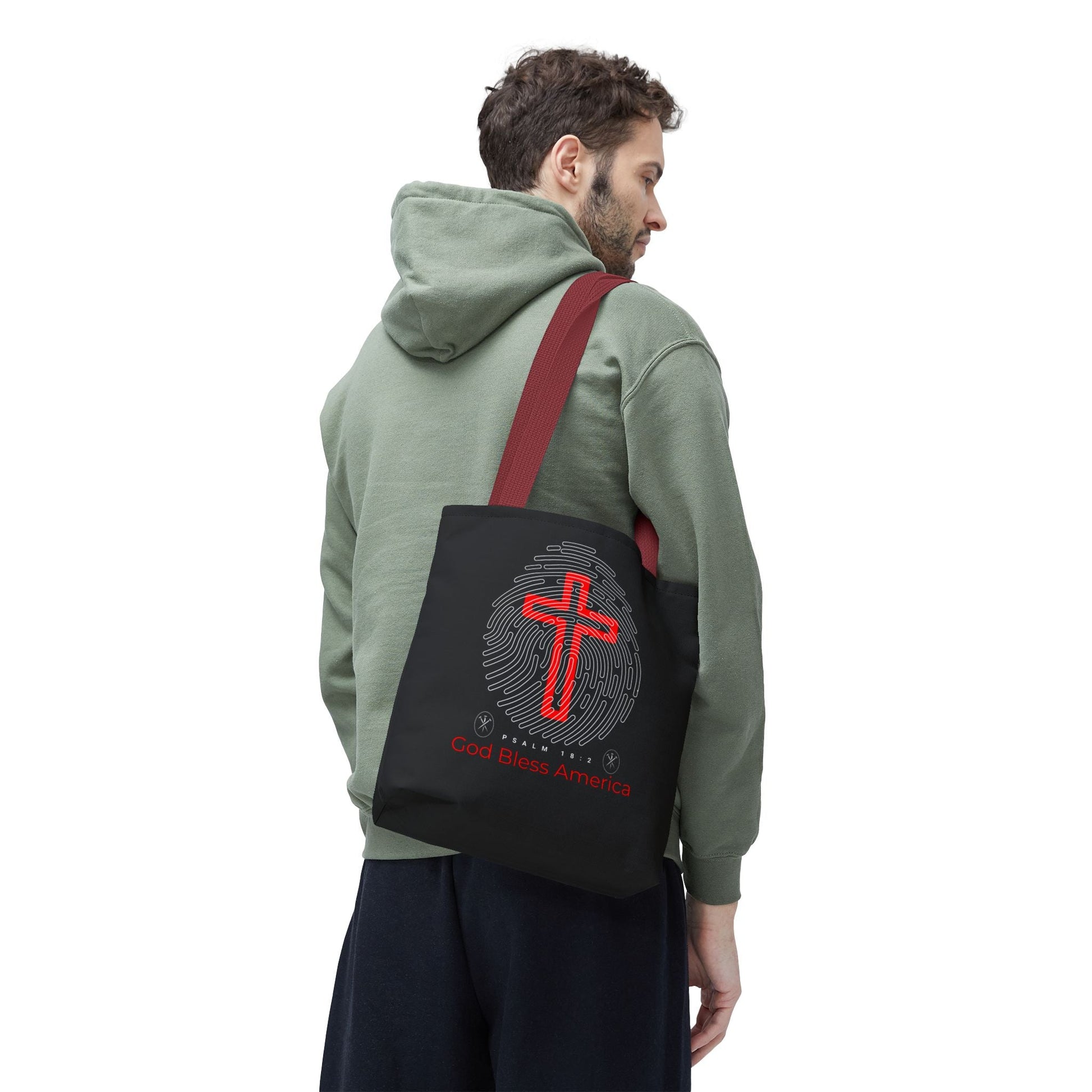 Faith - Inspired Tote Bag, Cross Design, God Bless America, Christian Gift, Spiritual Tote, Everyday Use, Religious Shopper | Bags – GodSpeed Threads