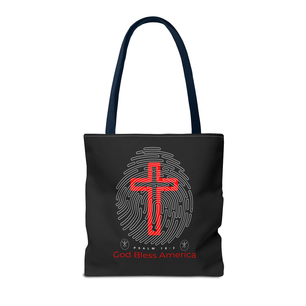 Faith - Inspired Tote Bag, Cross Design, God Bless America, Christian Gift, Spiritual Tote, Everyday Use, Religious Shopper | Bags – GodSpeed Threads