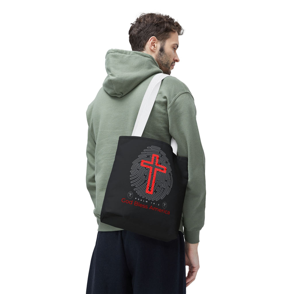 Faith - Inspired Tote Bag, Cross Design, God Bless America, Christian Gift, Spiritual Tote, Everyday Use, Religious Shopper | Bags – GodSpeed Threads