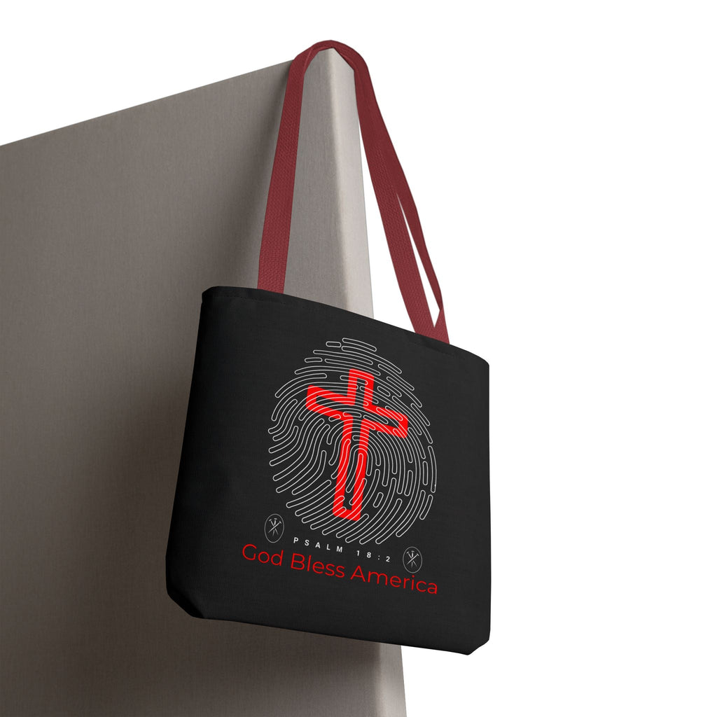 Faith - Inspired Tote Bag, Cross Design, God Bless America, Christian Gift, Spiritual Tote, Everyday Use, Religious Shopper | Bags – GodSpeed Threads