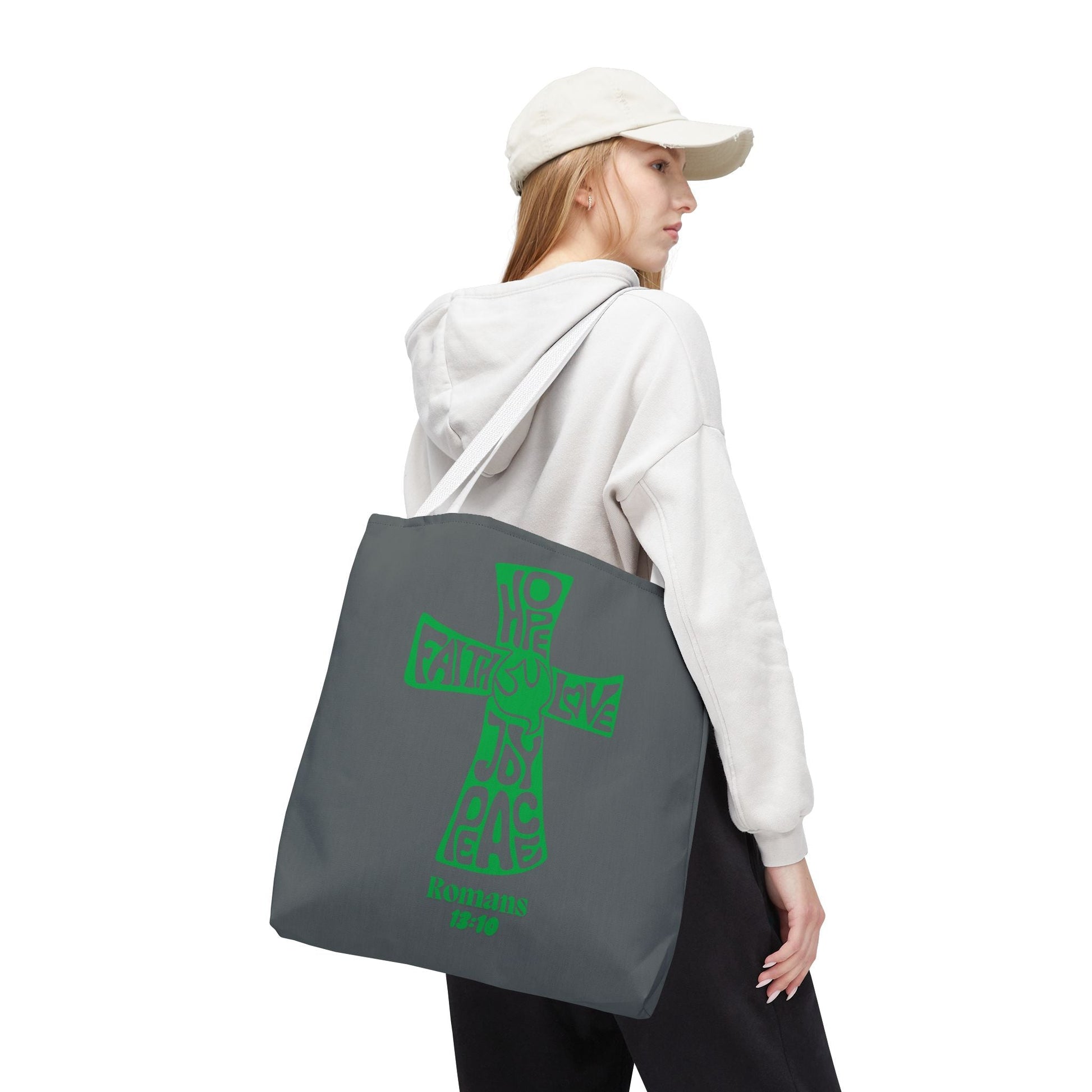 Faith - Inspired Tote Bag, Motivational Cross Design, Spiritual Gift, Everyday Use, Eco - Friendly Fashion, Religious Accessories | Bags – GodSpeed Threads