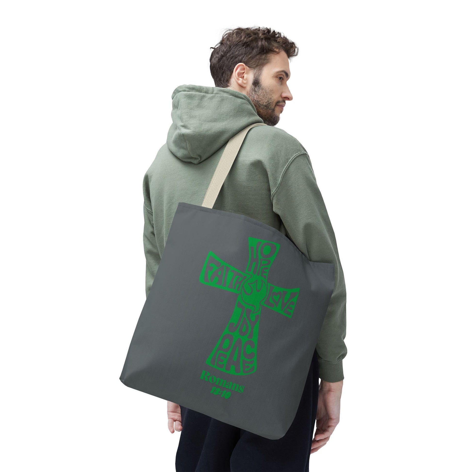 Faith - Inspired Tote Bag, Motivational Cross Design, Spiritual Gift, Everyday Use, Eco - Friendly Fashion, Religious Accessories | Bags – GodSpeed Threads
