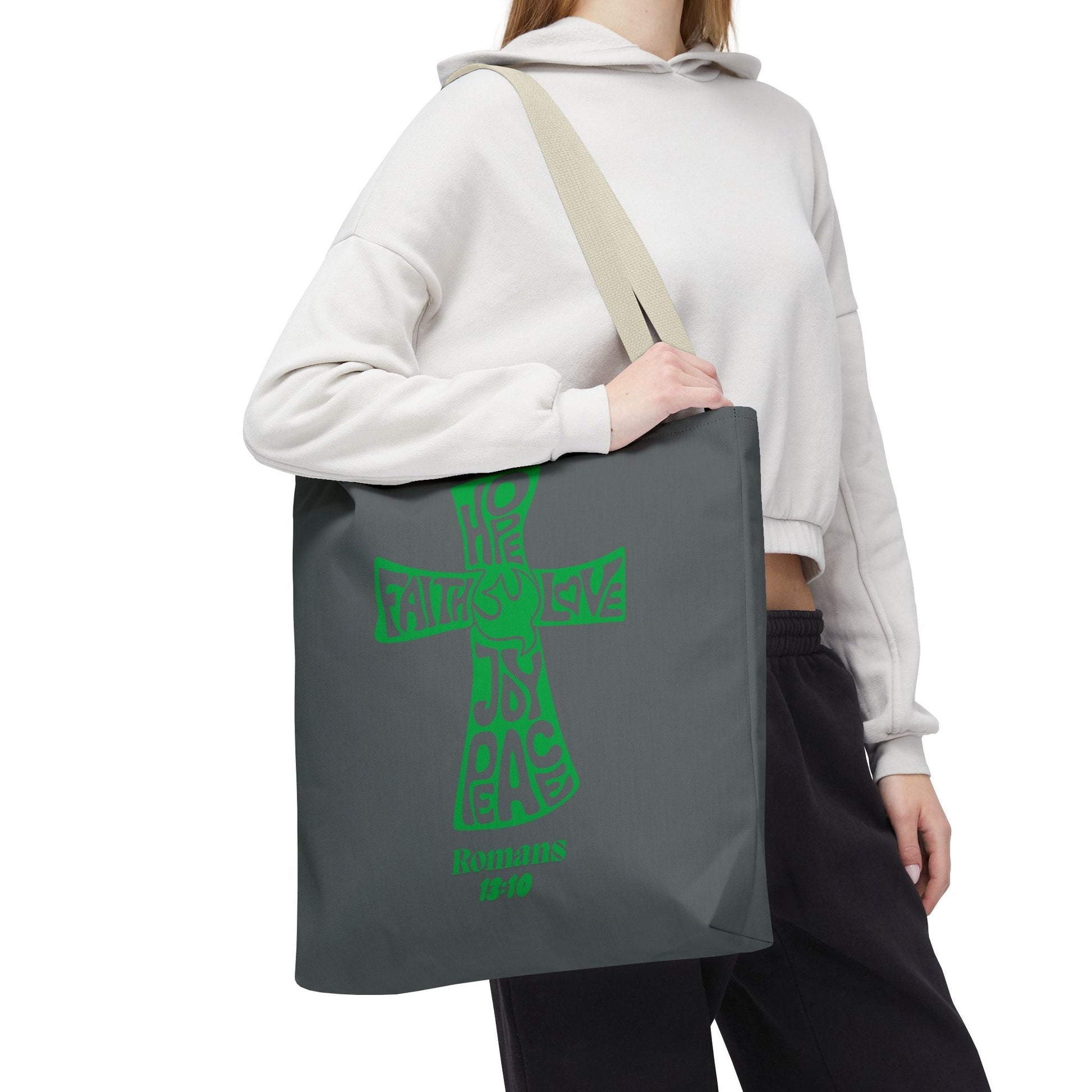 Faith - Inspired Tote Bag, Motivational Cross Design, Spiritual Gift, Everyday Use, Eco - Friendly Fashion, Religious Accessories | Bags – GodSpeed Threads